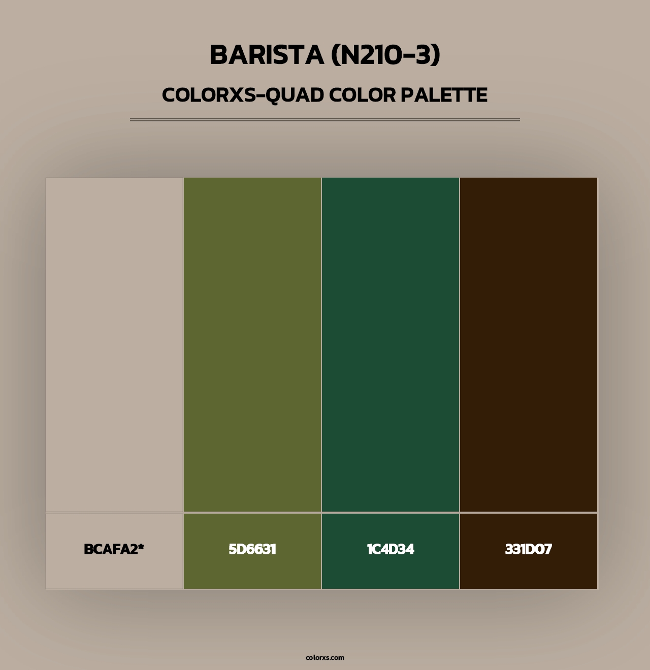 Barista (N210-3) - Colorxs Quad Palette