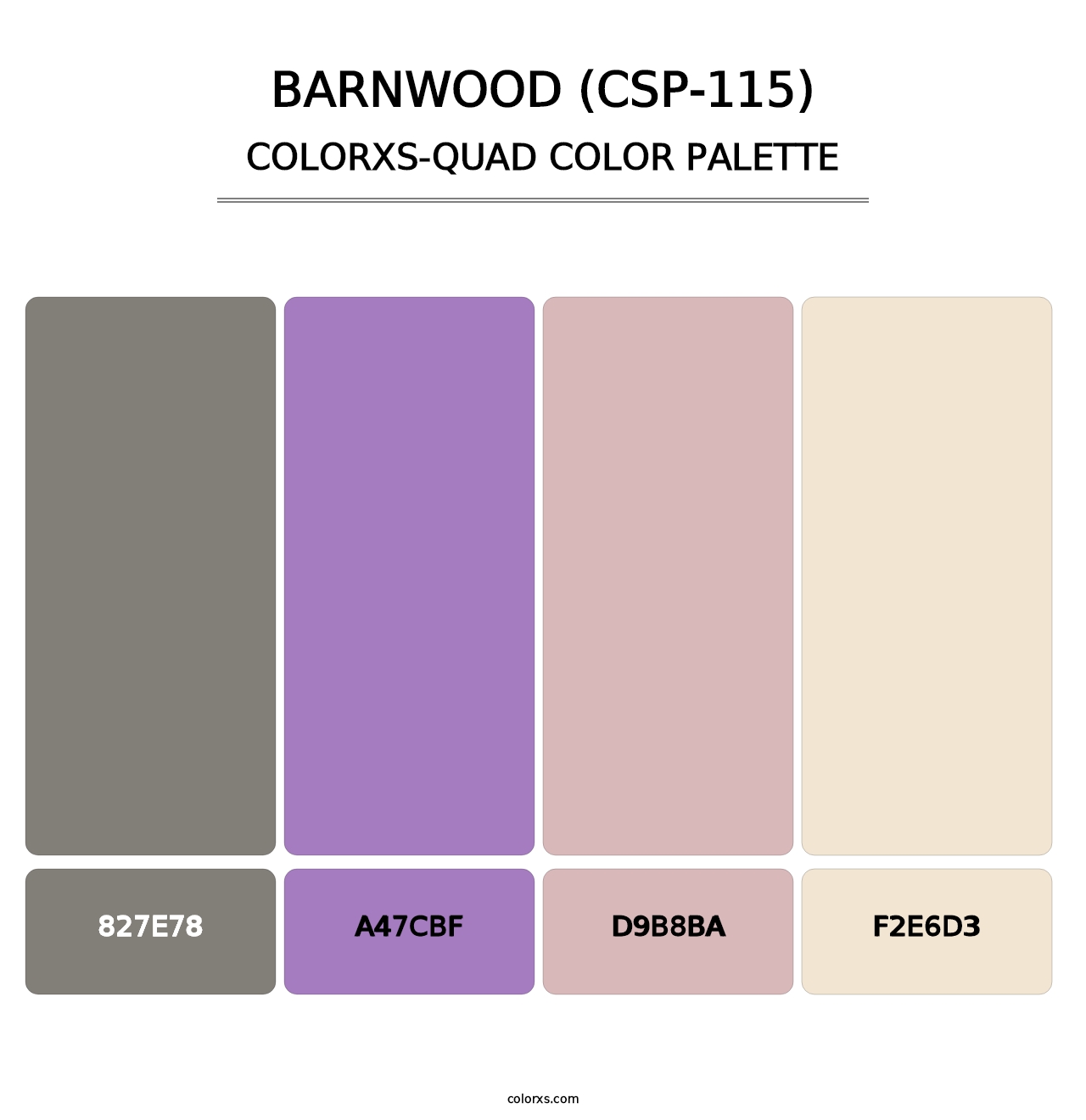 Barnwood (CSP-115) - Colorxs Quad Palette