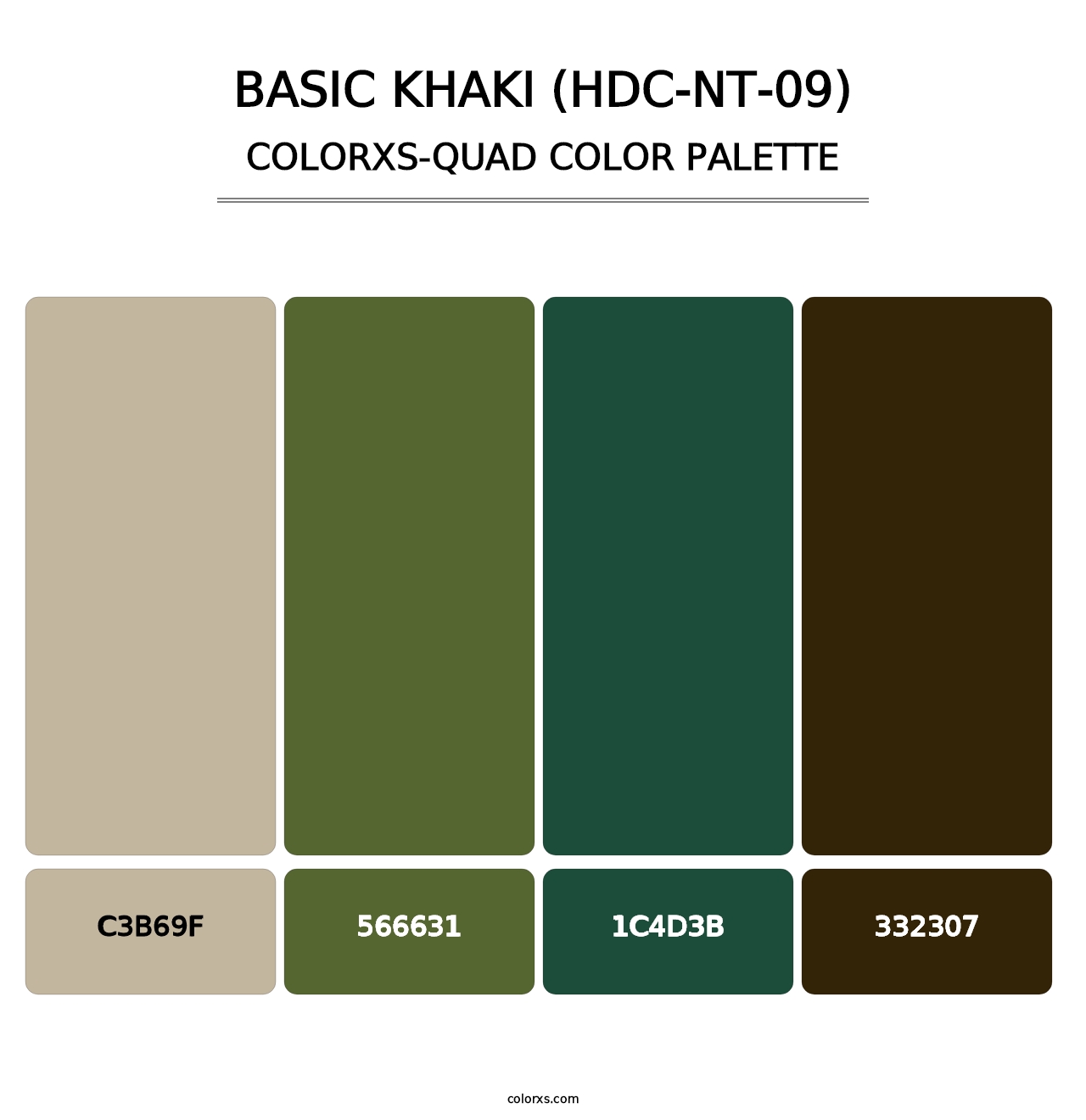 Basic Khaki (HDC-NT-09) - Colorxs Quad Palette