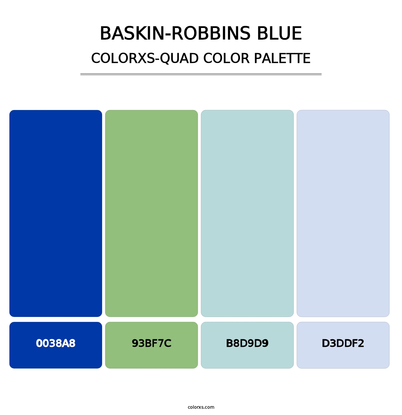 Baskin-Robbins Blue - Colorxs Quad Palette