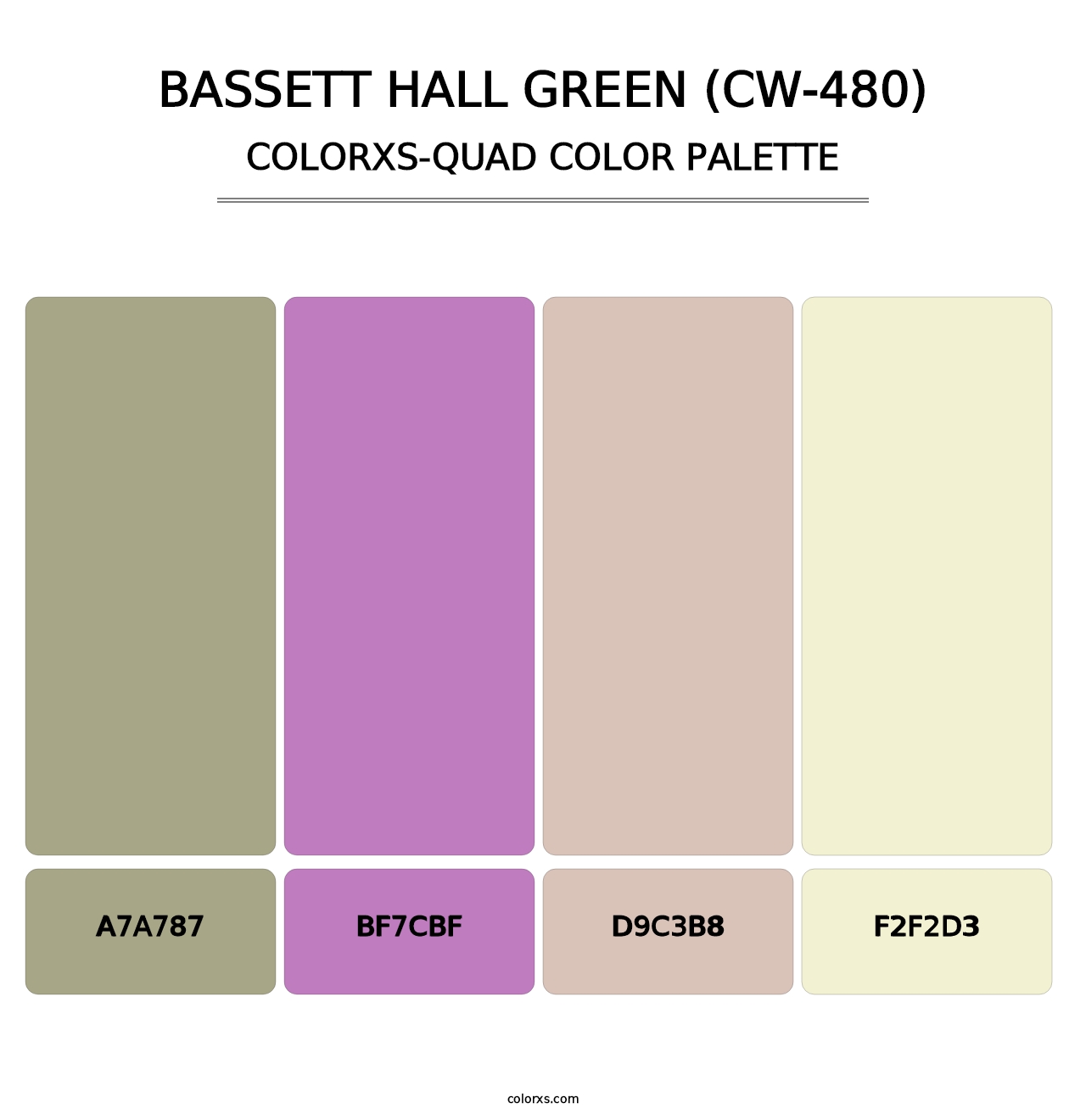 Bassett Hall Green (CW-480) - Colorxs Quad Palette