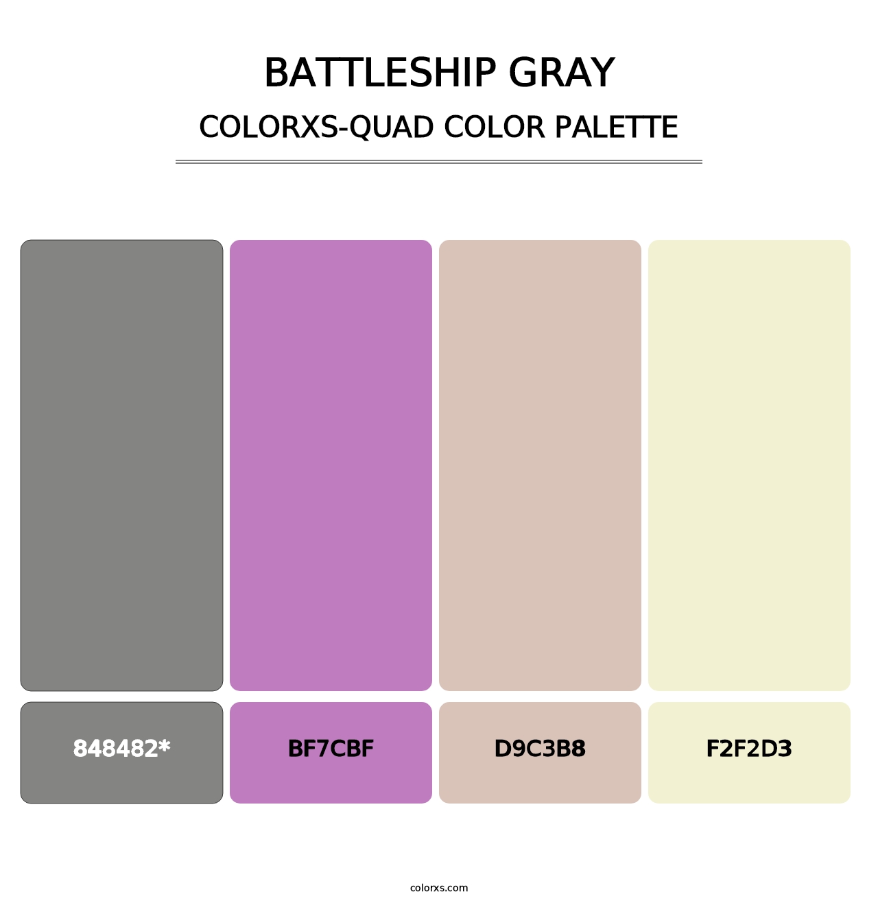 Battleship Gray - Colorxs Quad Palette