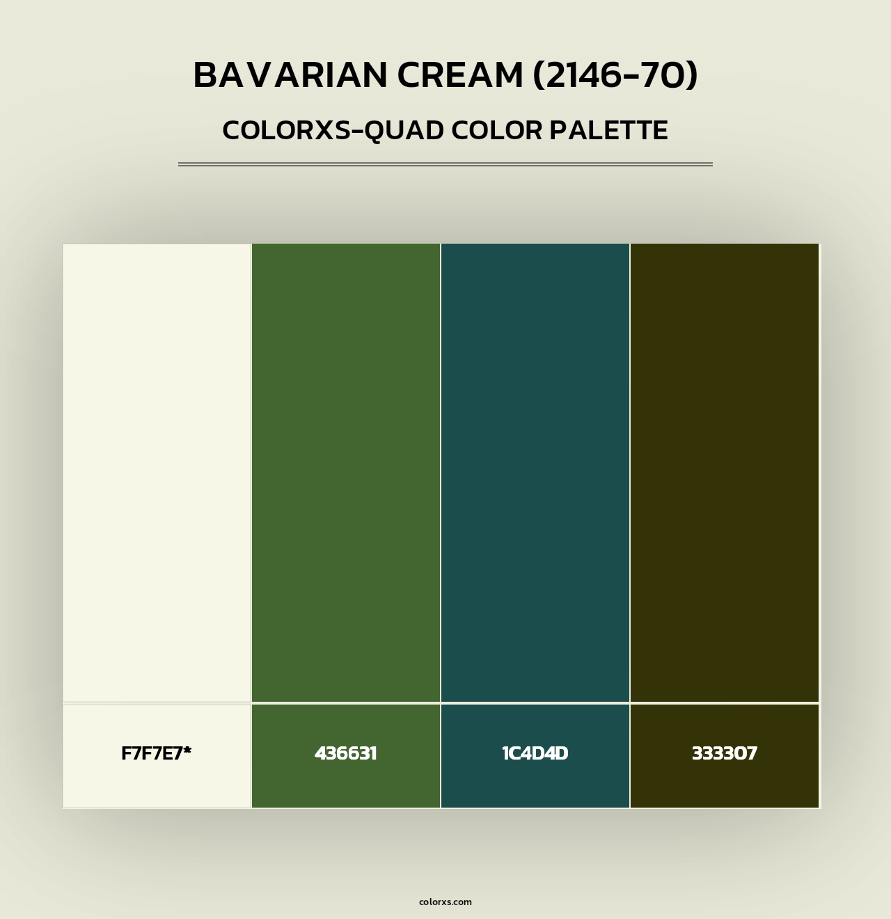 Bavarian Cream (2146-70) - Colorxs Quad Palette