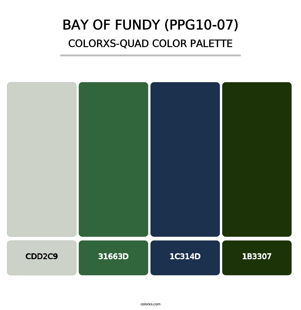 Bay Of Fundy (PPG10-07) - Colorxs Quad Palette