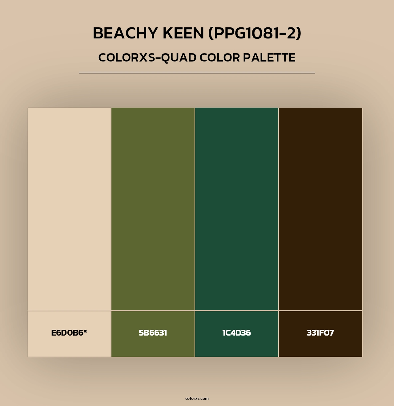 Beachy Keen (PPG1081-2) - Colorxs Quad Palette