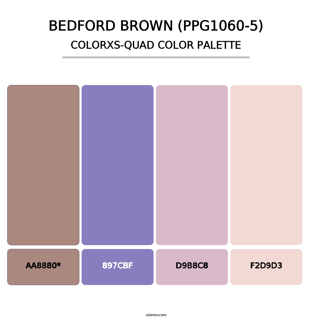 Bedford Brown (PPG1060-5) - Colorxs Quad Palette