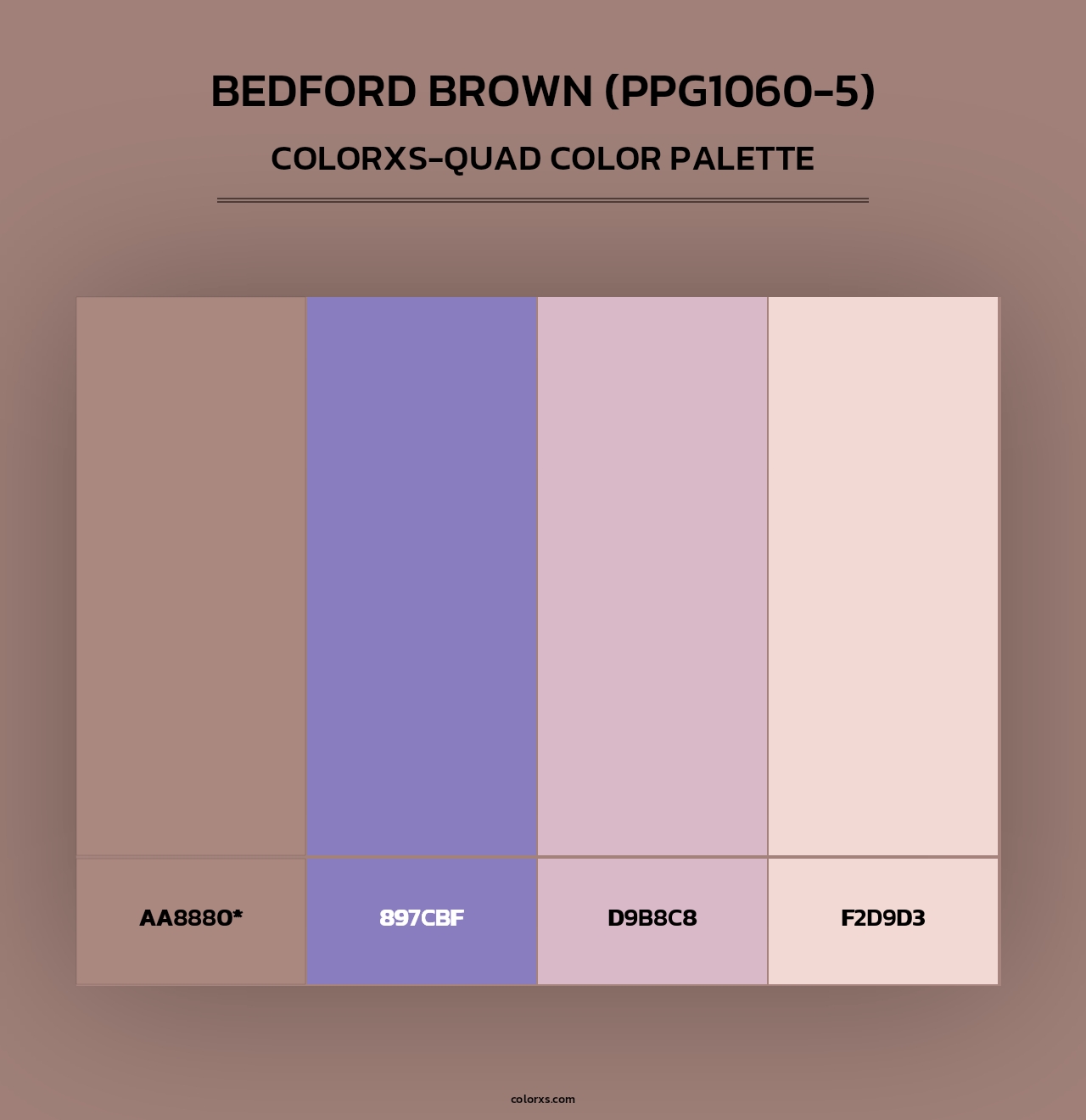 Bedford Brown (PPG1060-5) - Colorxs Quad Palette