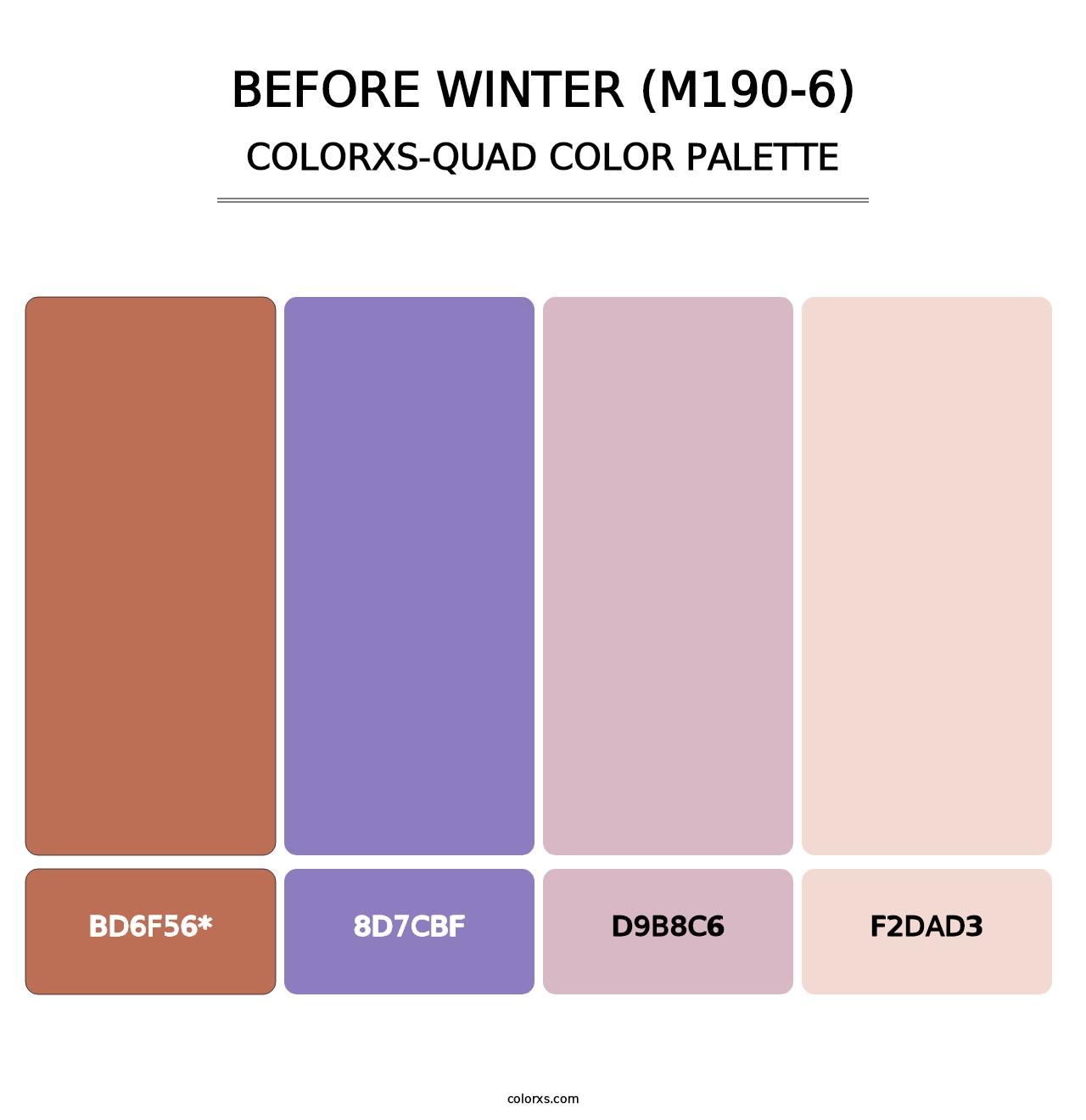 Before Winter (M190-6) - Colorxs Quad Palette