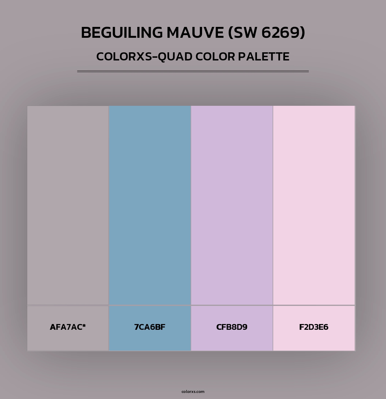 Beguiling Mauve (SW 6269) - Colorxs Quad Palette