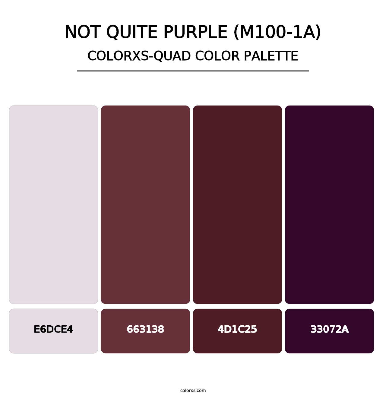 Not Quite Purple (M100-1A) - Colorxs Quad Palette