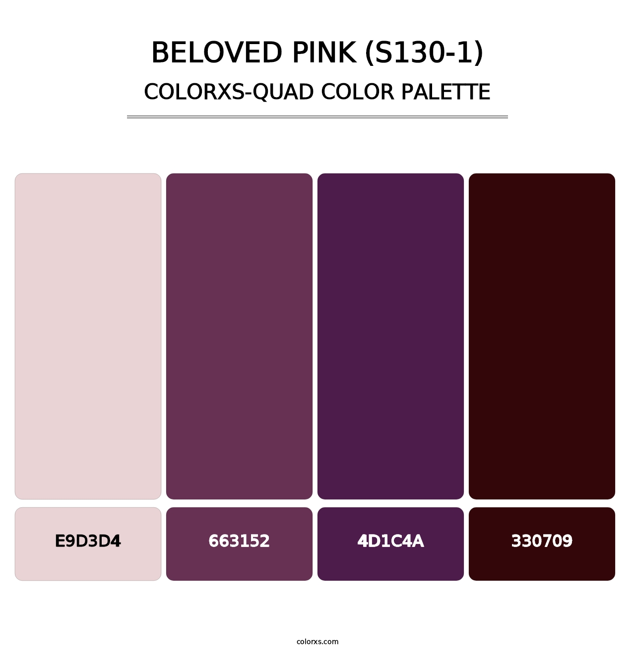 Beloved Pink (S130-1) - Colorxs Quad Palette