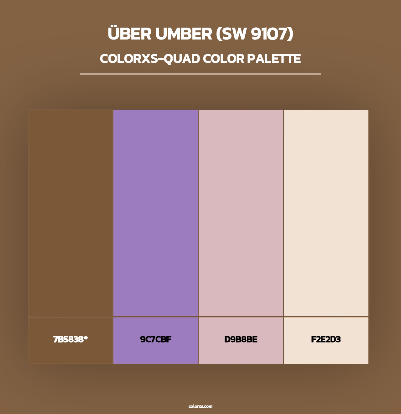 Über Umber (SW 9107) - Colorxs Quad Palette