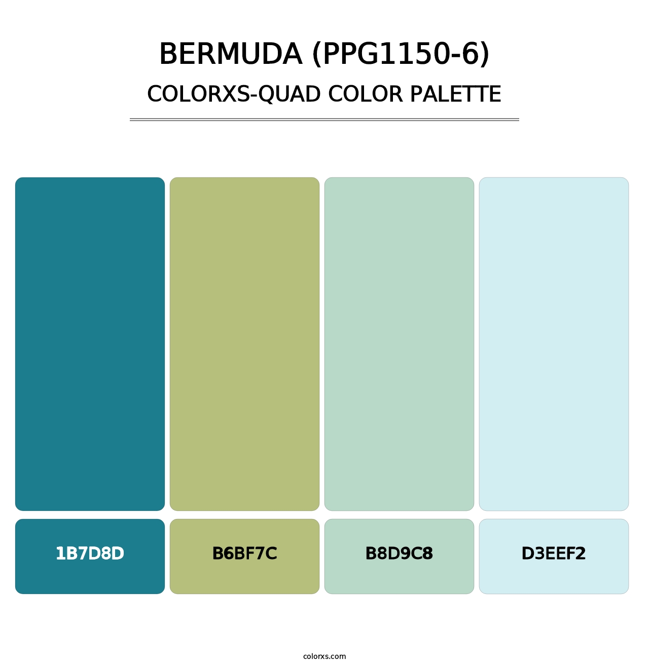 Bermuda (PPG1150-6) - Colorxs Quad Palette