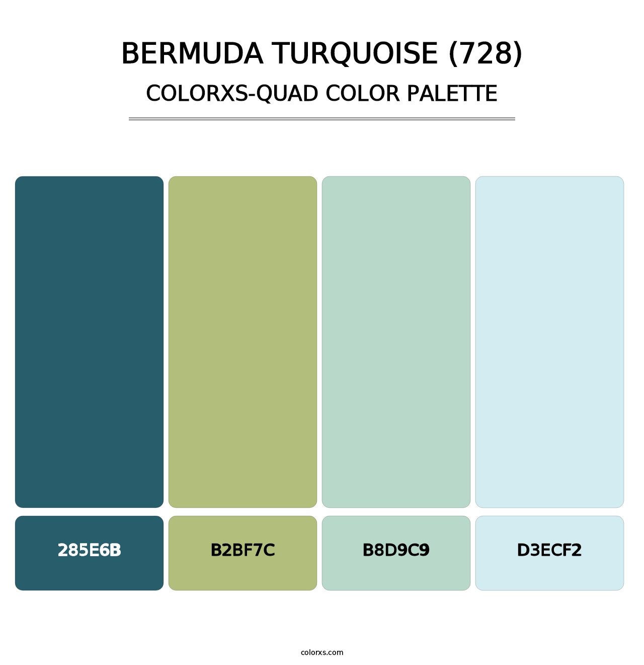 Bermuda Turquoise (728) - Colorxs Quad Palette