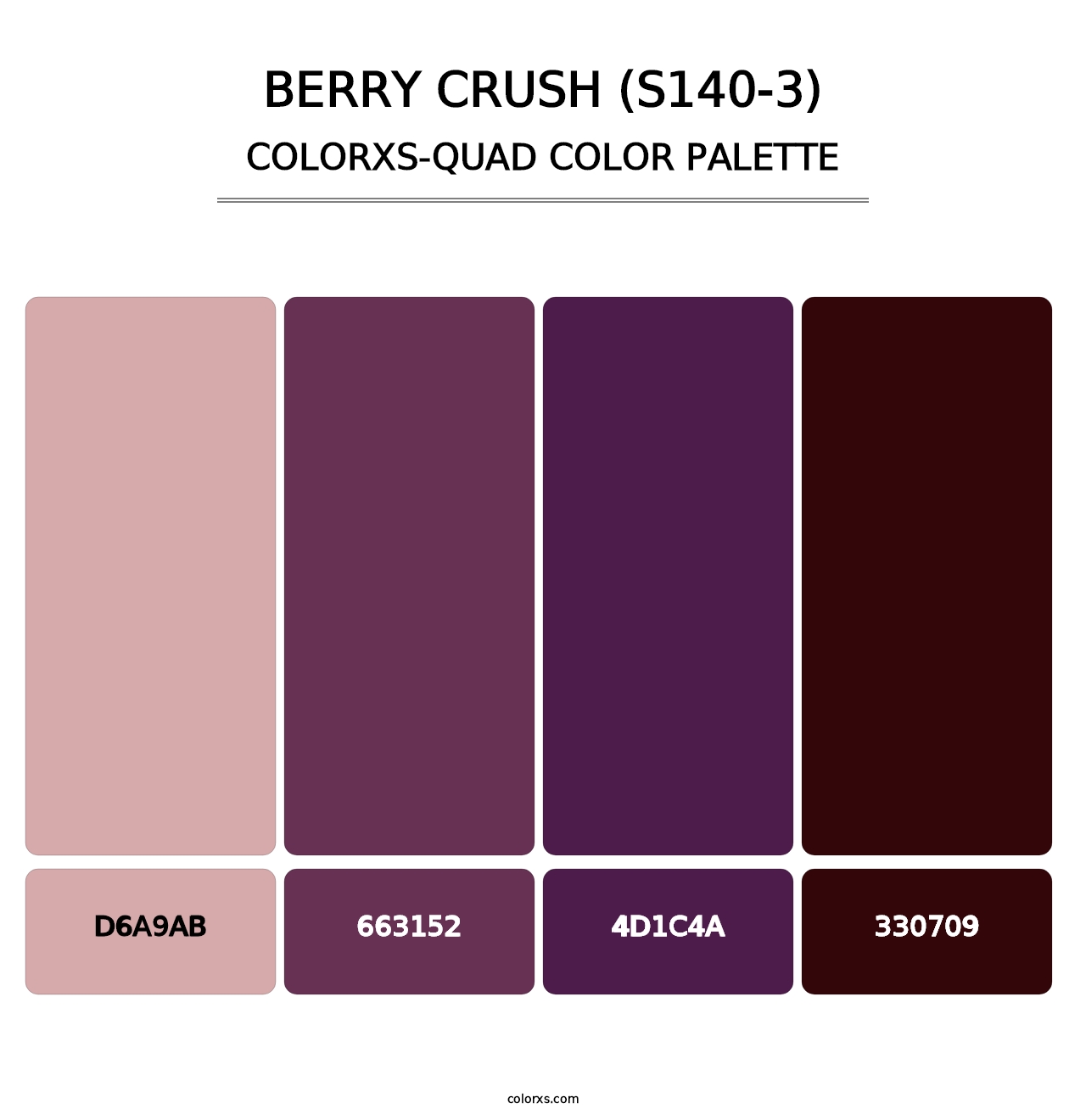 Berry Crush (S140-3) - Colorxs Quad Palette