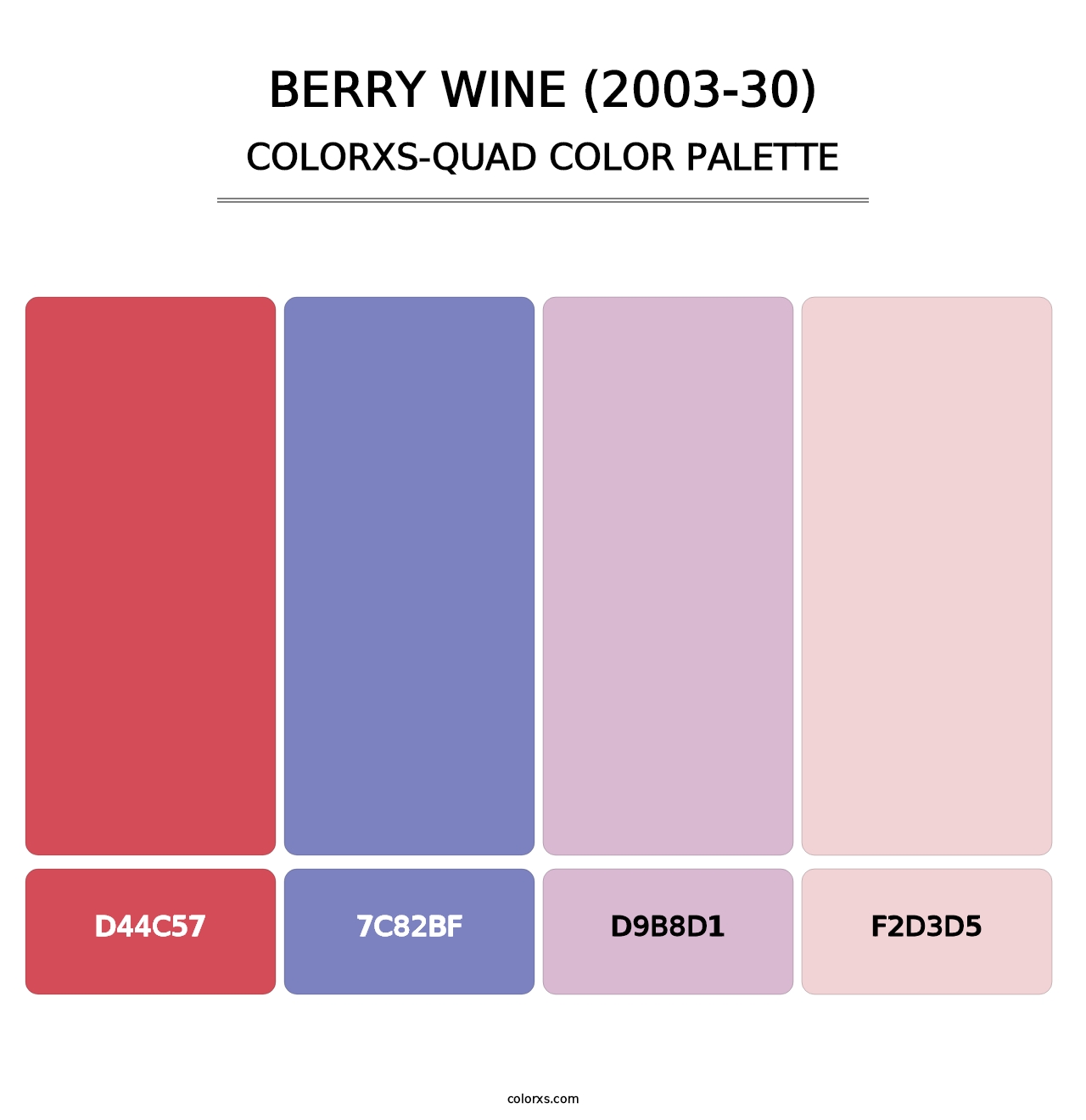 Berry Wine (2003-30) - Colorxs Quad Palette