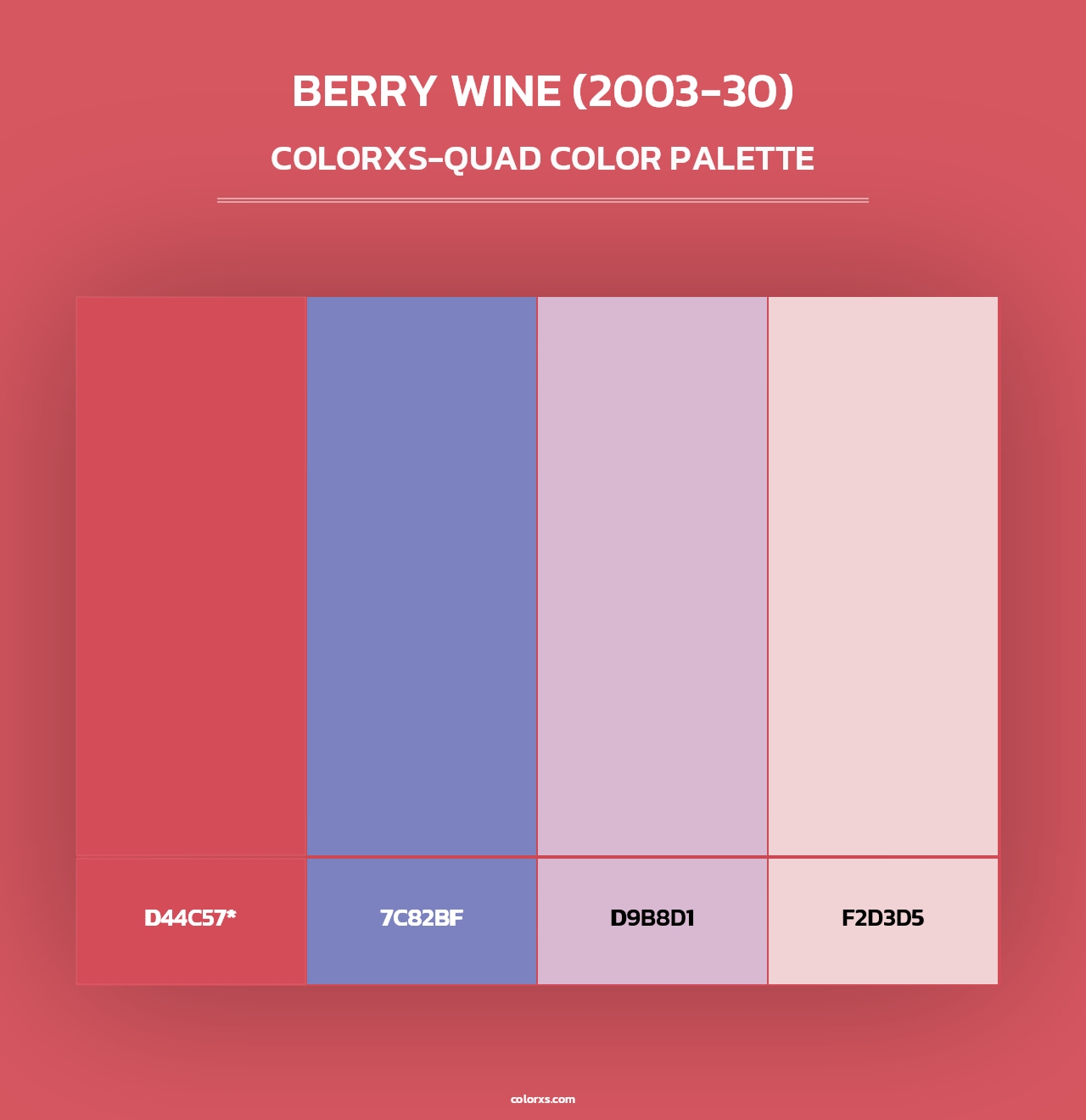 Berry Wine (2003-30) - Colorxs Quad Palette