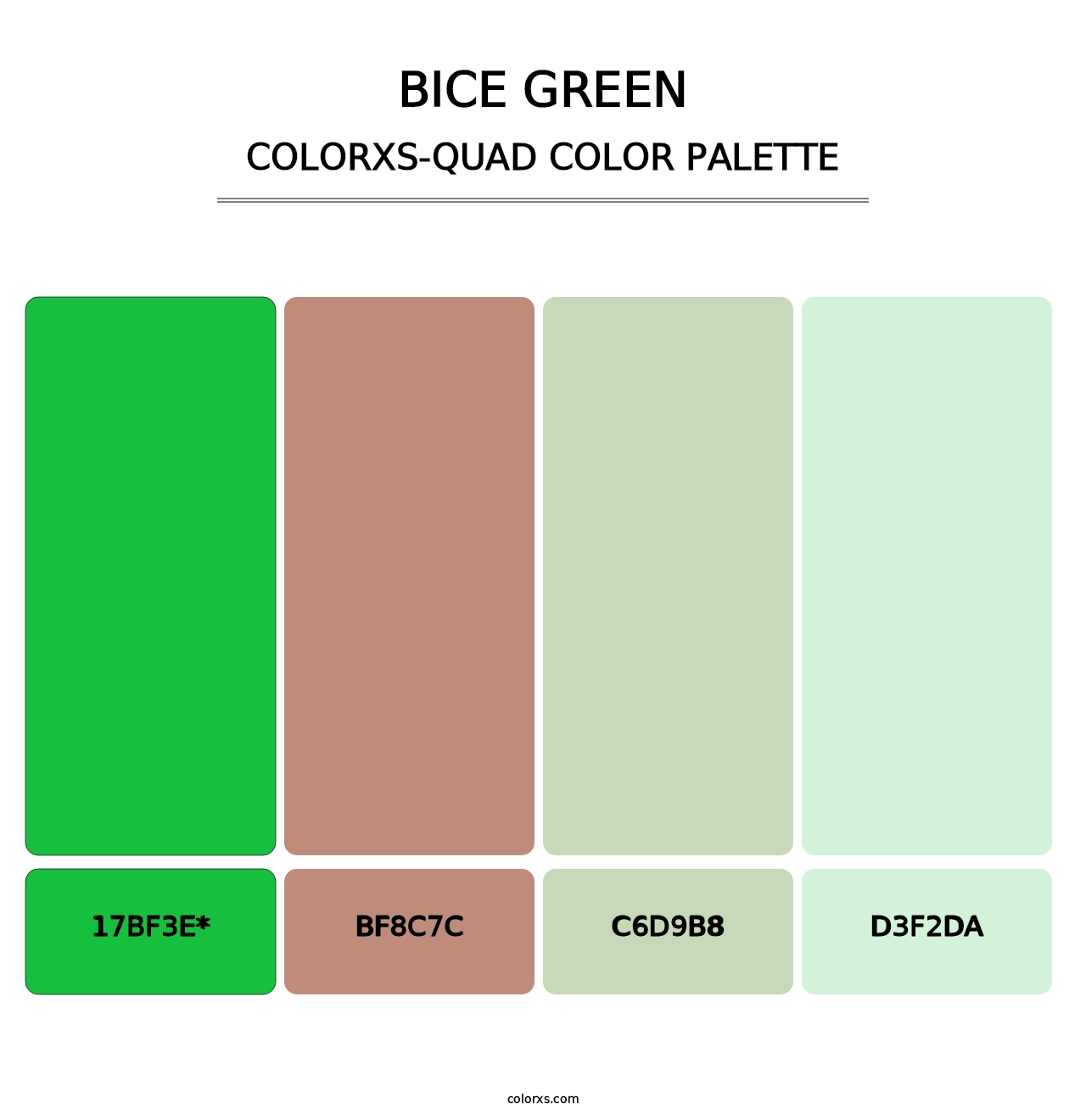Bice Green - Colorxs Quad Palette