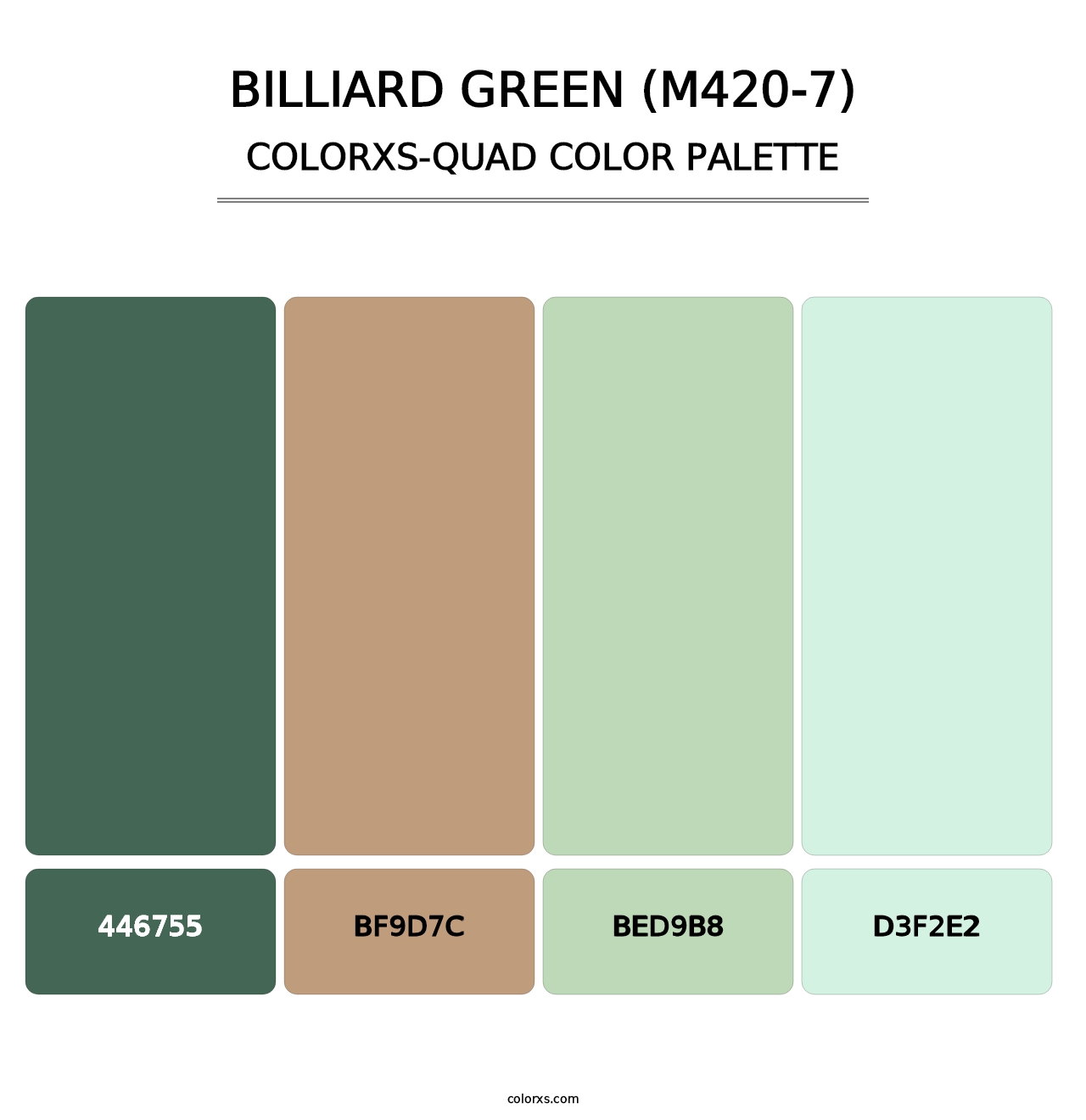 Billiard Green (M420-7) - Colorxs Quad Palette