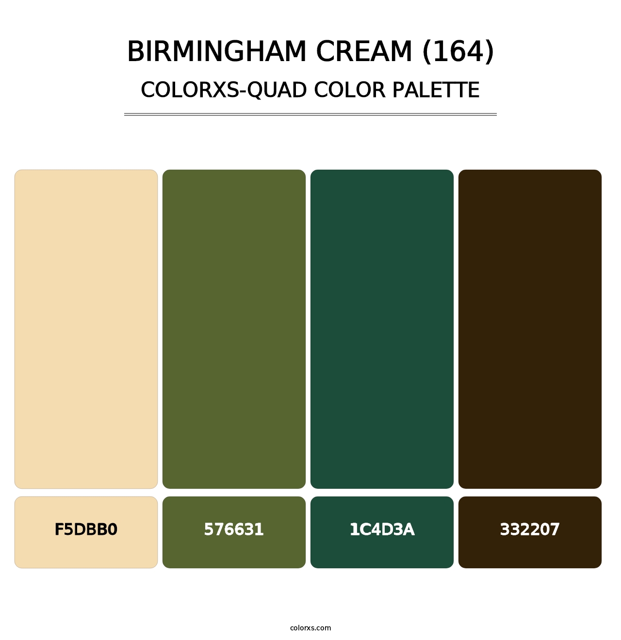 Birmingham Cream (164) - Colorxs Quad Palette