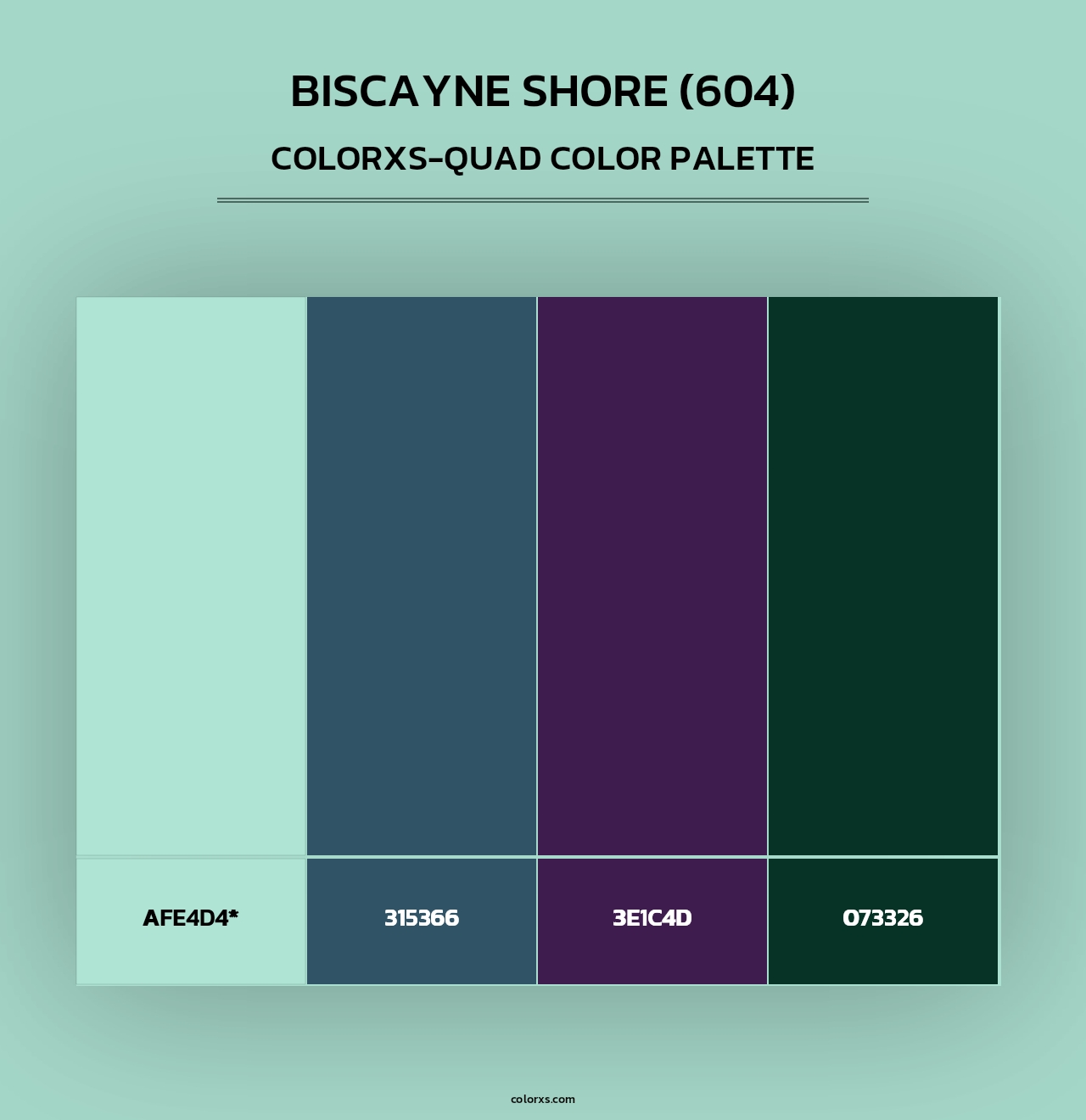 Biscayne Shore (604) - Colorxs Quad Palette