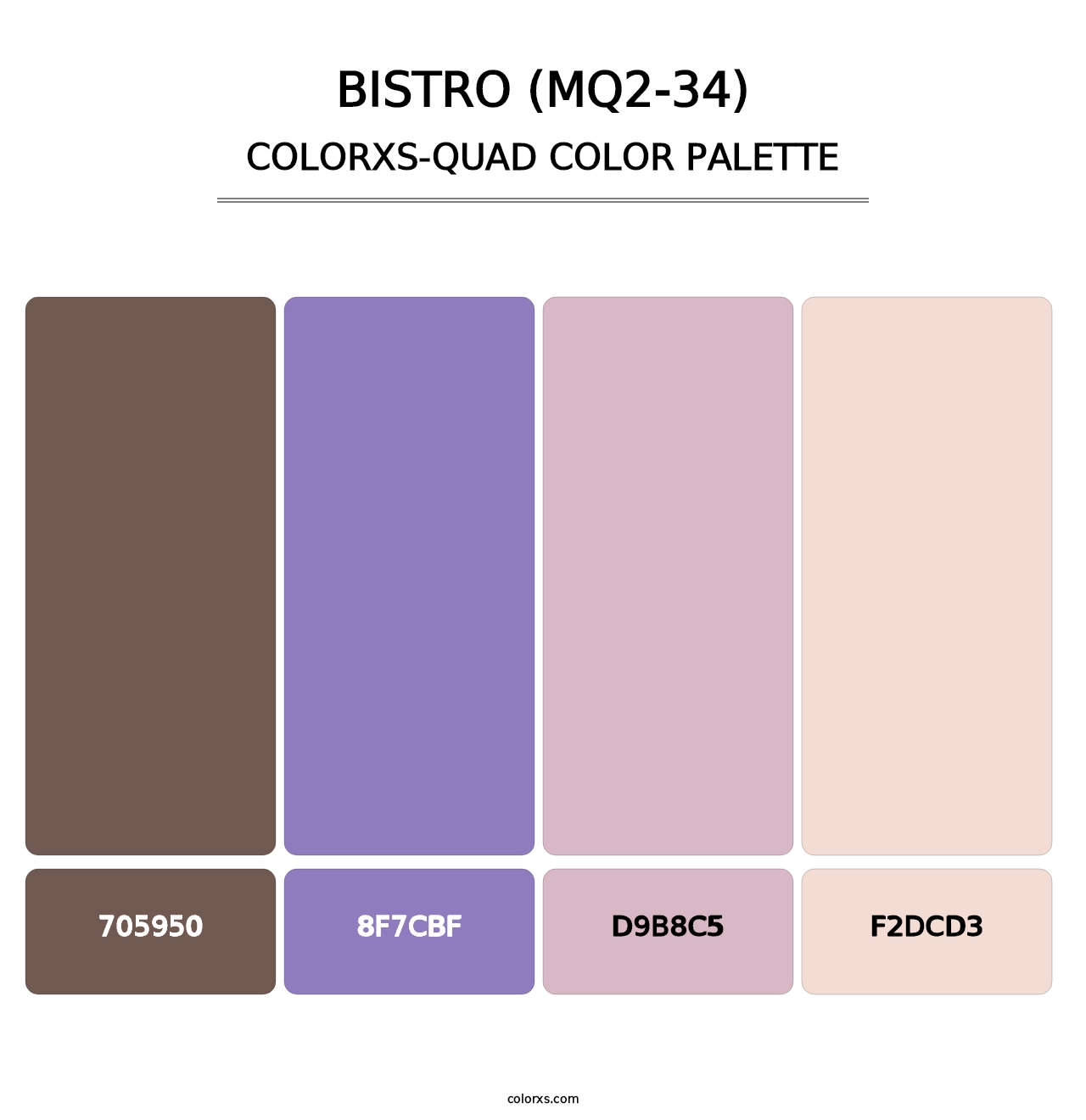 Bistro (MQ2-34) - Colorxs Quad Palette