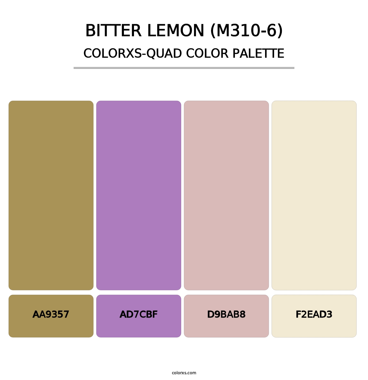 Bitter Lemon (M310-6) - Colorxs Quad Palette