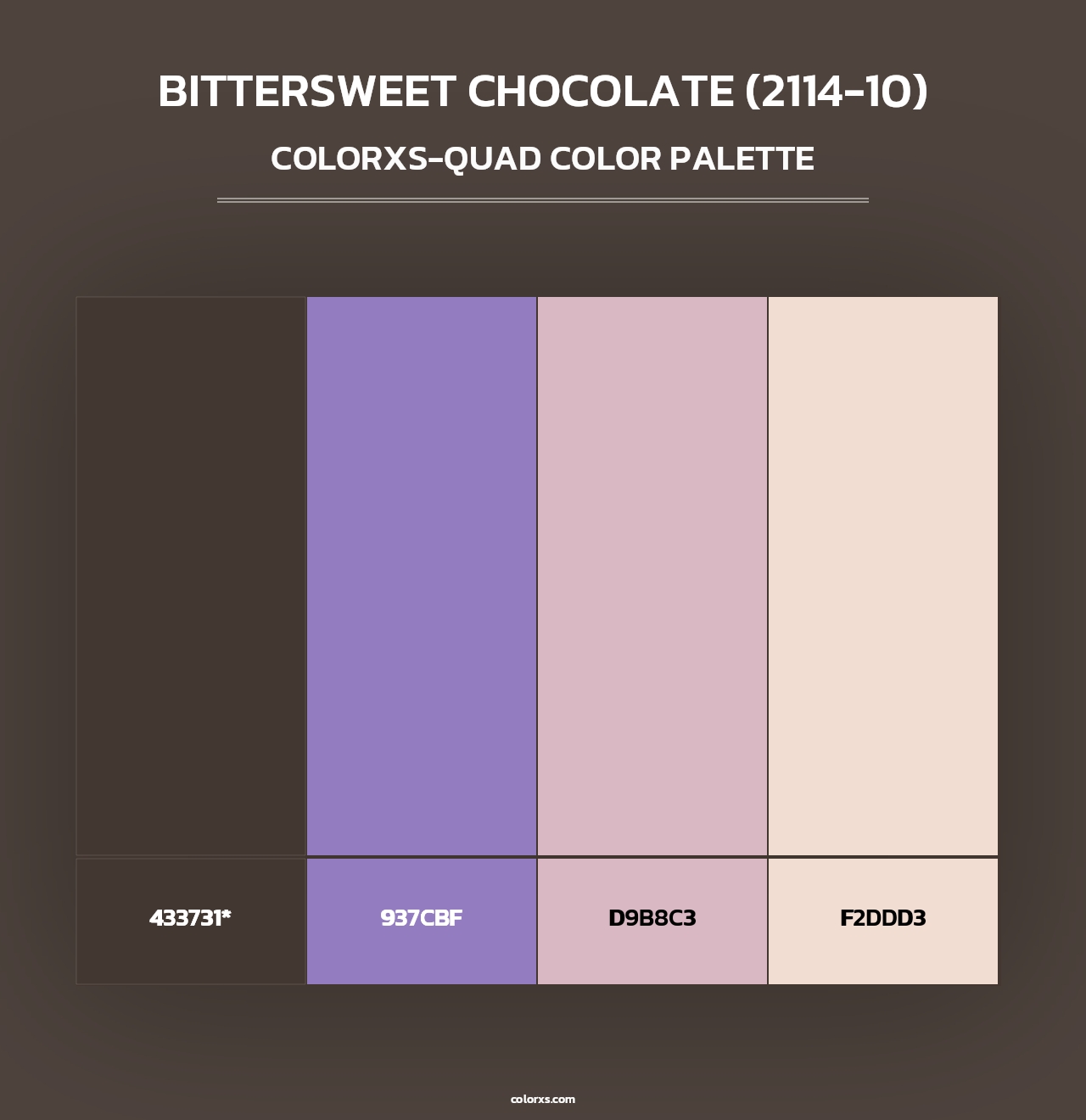 Bittersweet Chocolate (2114-10) - Colorxs Quad Palette