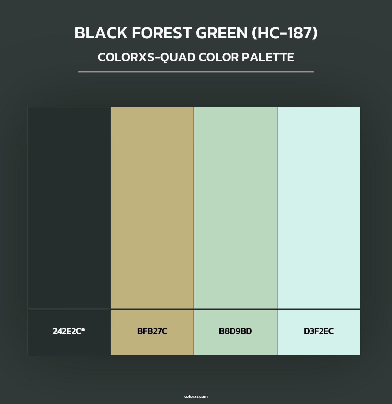 Black Forest Green (HC-187) - Colorxs Quad Palette