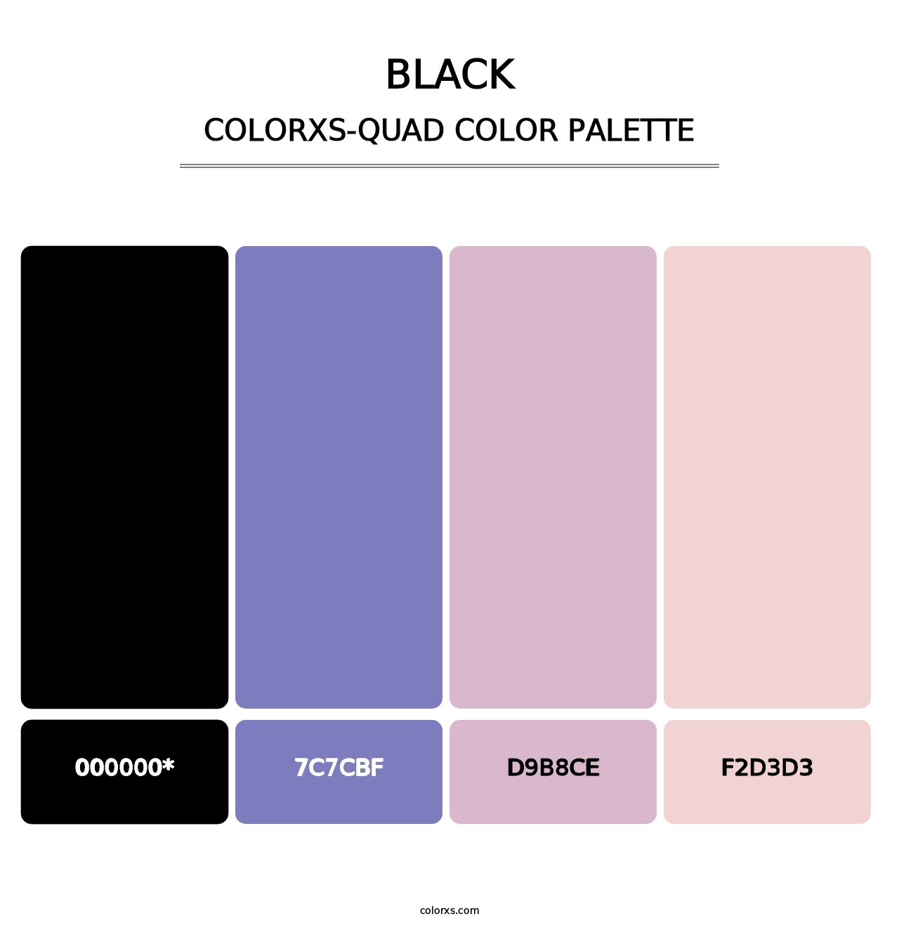 Black - Colorxs Quad Palette