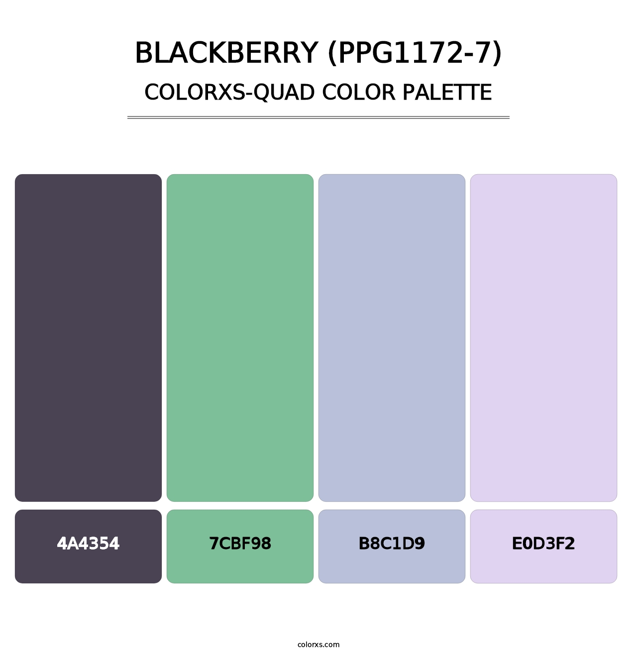Blackberry (PPG1172-7) - Colorxs Quad Palette