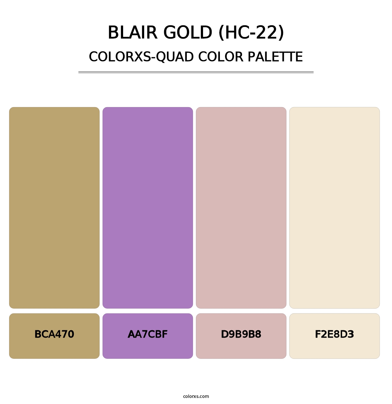Blair Gold (HC-22) - Colorxs Quad Palette