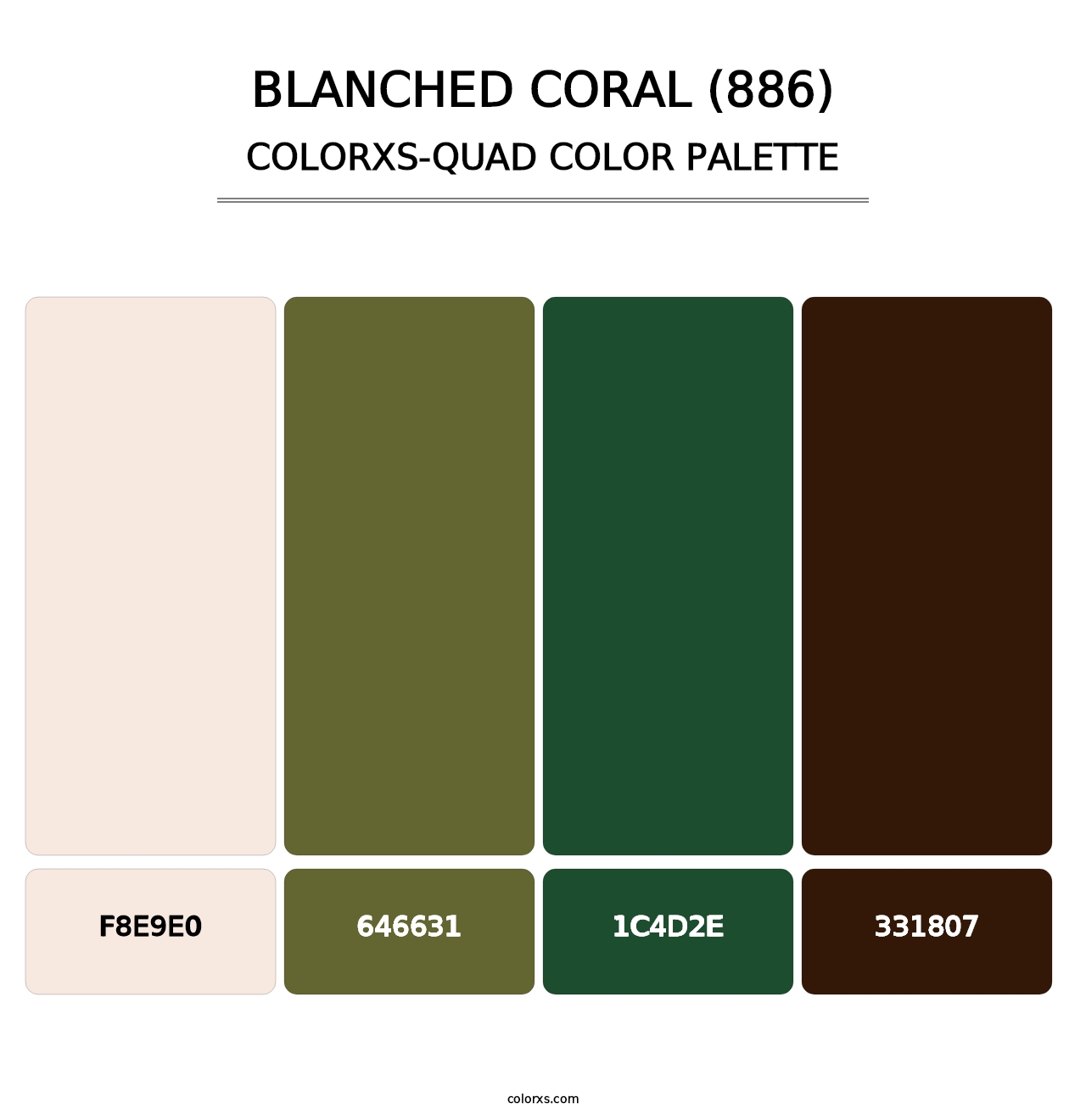 Blanched Coral (886) - Colorxs Quad Palette