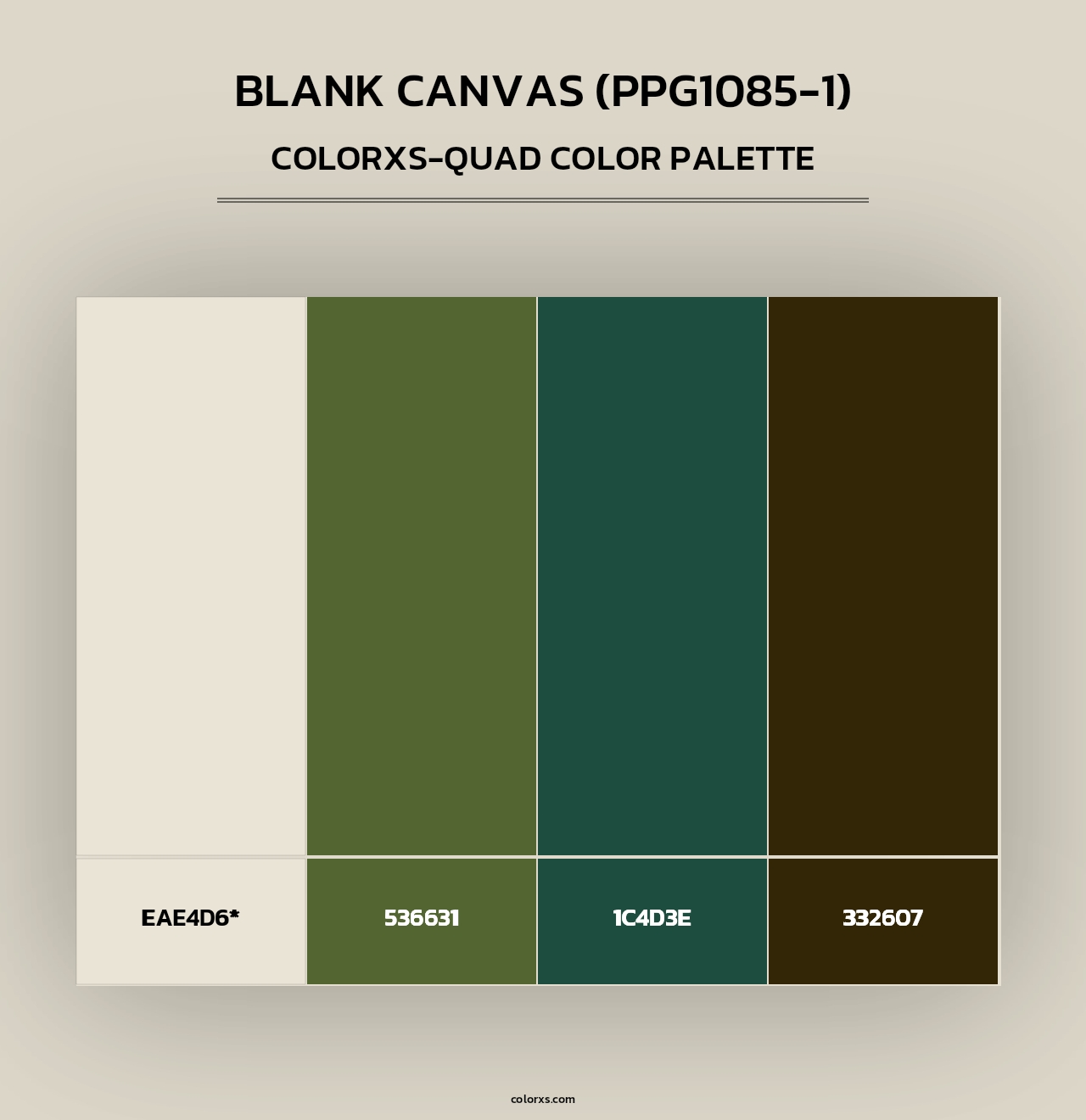 Blank Canvas (PPG1085-1) - Colorxs Quad Palette