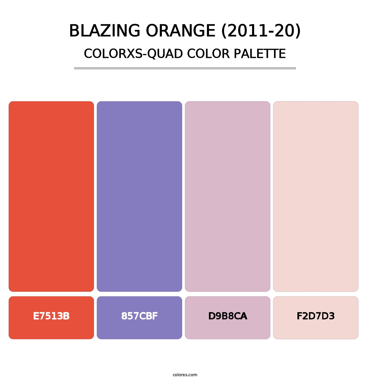 Blazing Orange (2011-20) - Colorxs Quad Palette