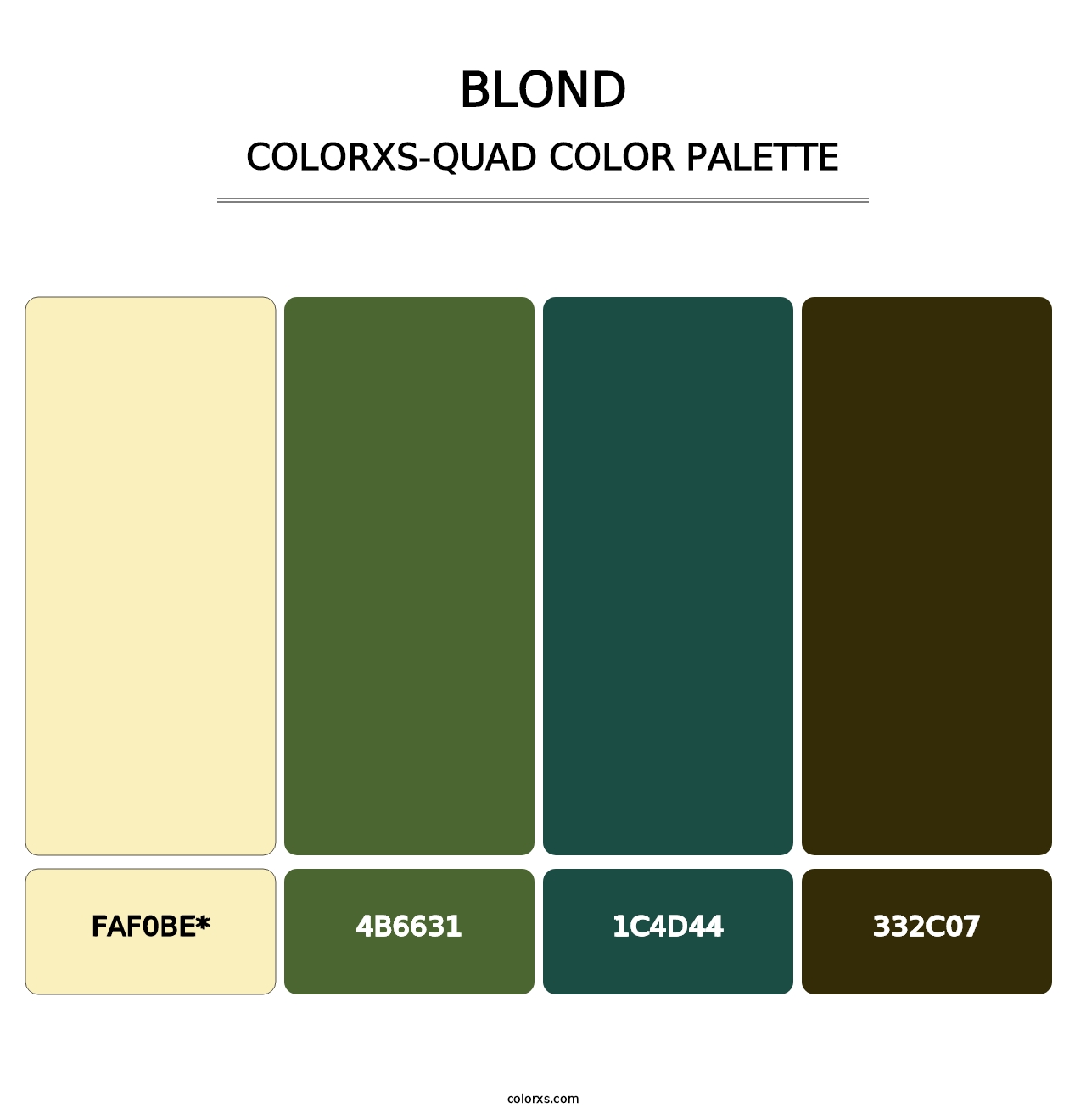 Blond - Colorxs Quad Palette