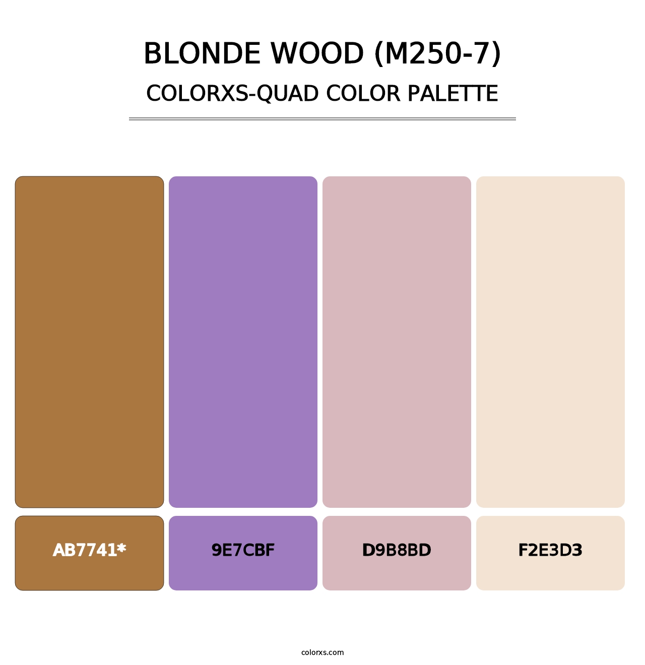 Blonde Wood (M250-7) - Colorxs Quad Palette