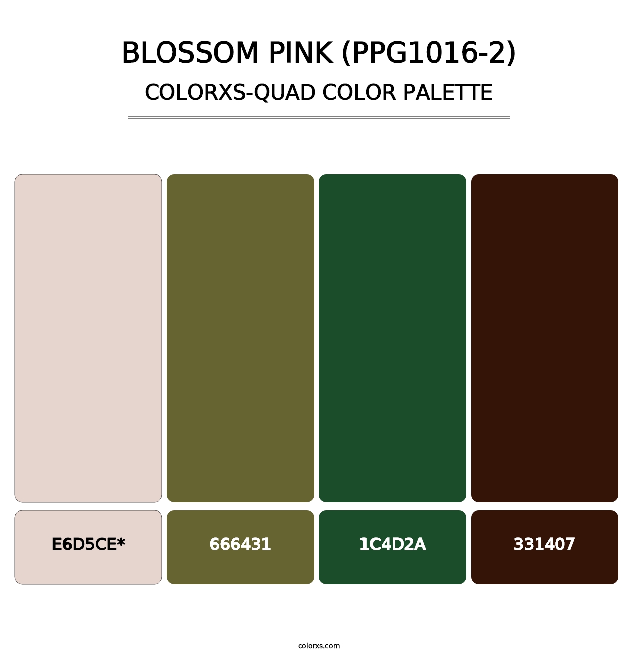 Blossom Pink (PPG1016-2) - Colorxs Quad Palette