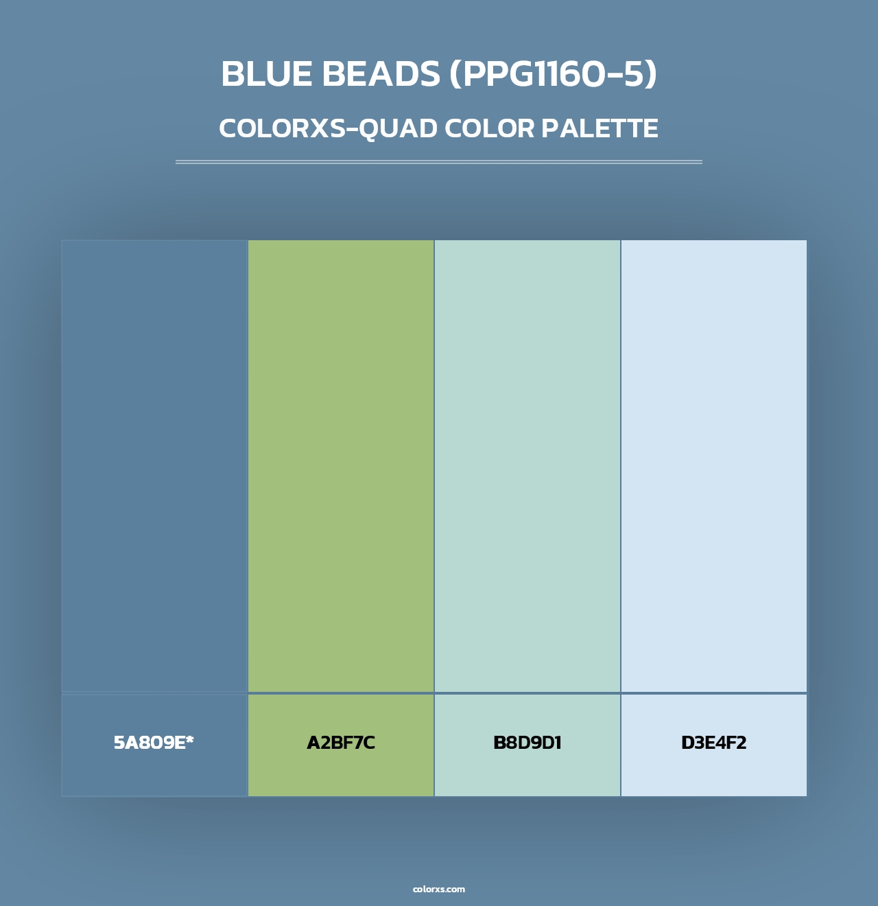 Blue Beads (PPG1160-5) - Colorxs Quad Palette