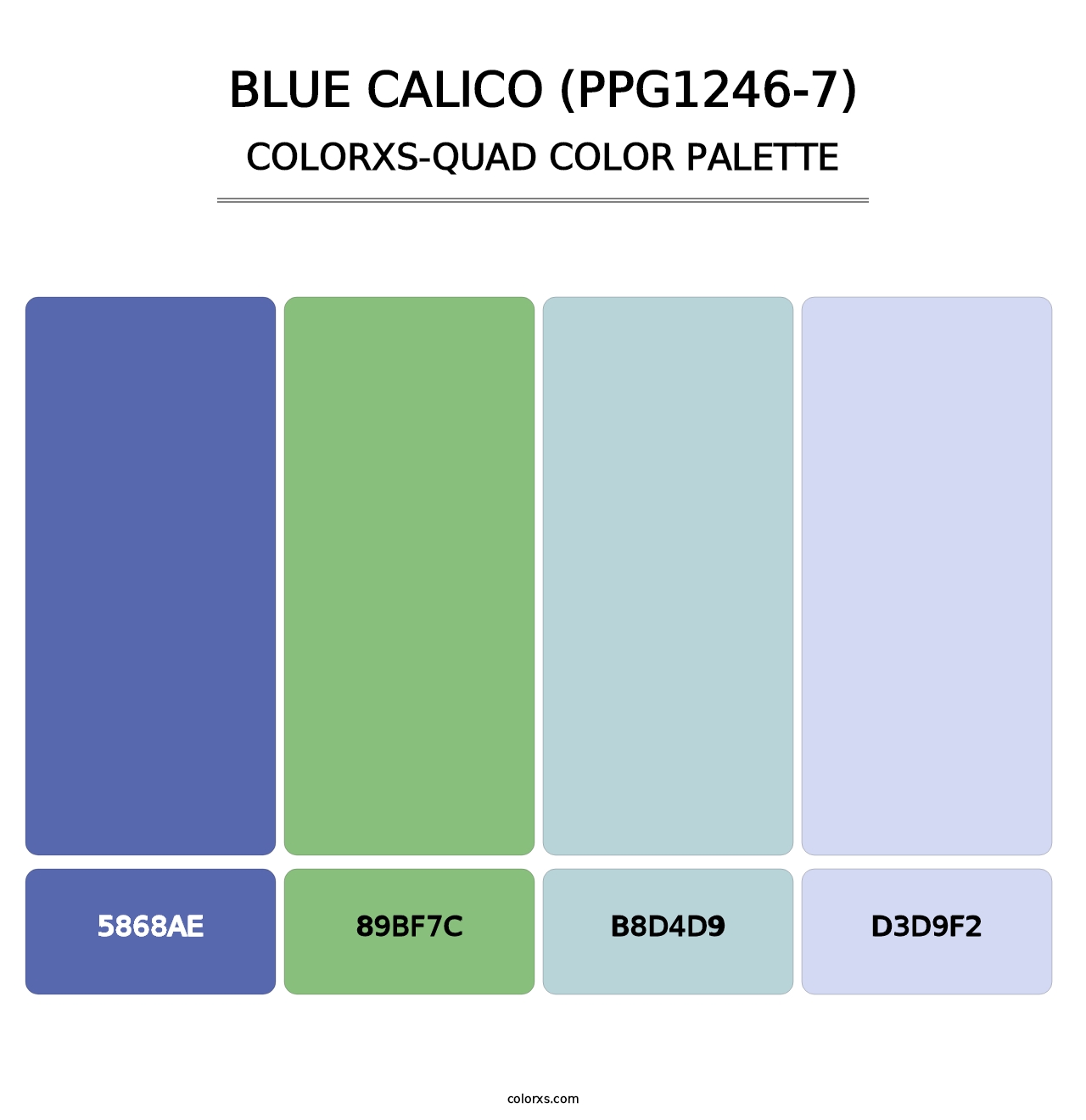 Blue Calico (PPG1246-7) - Colorxs Quad Palette