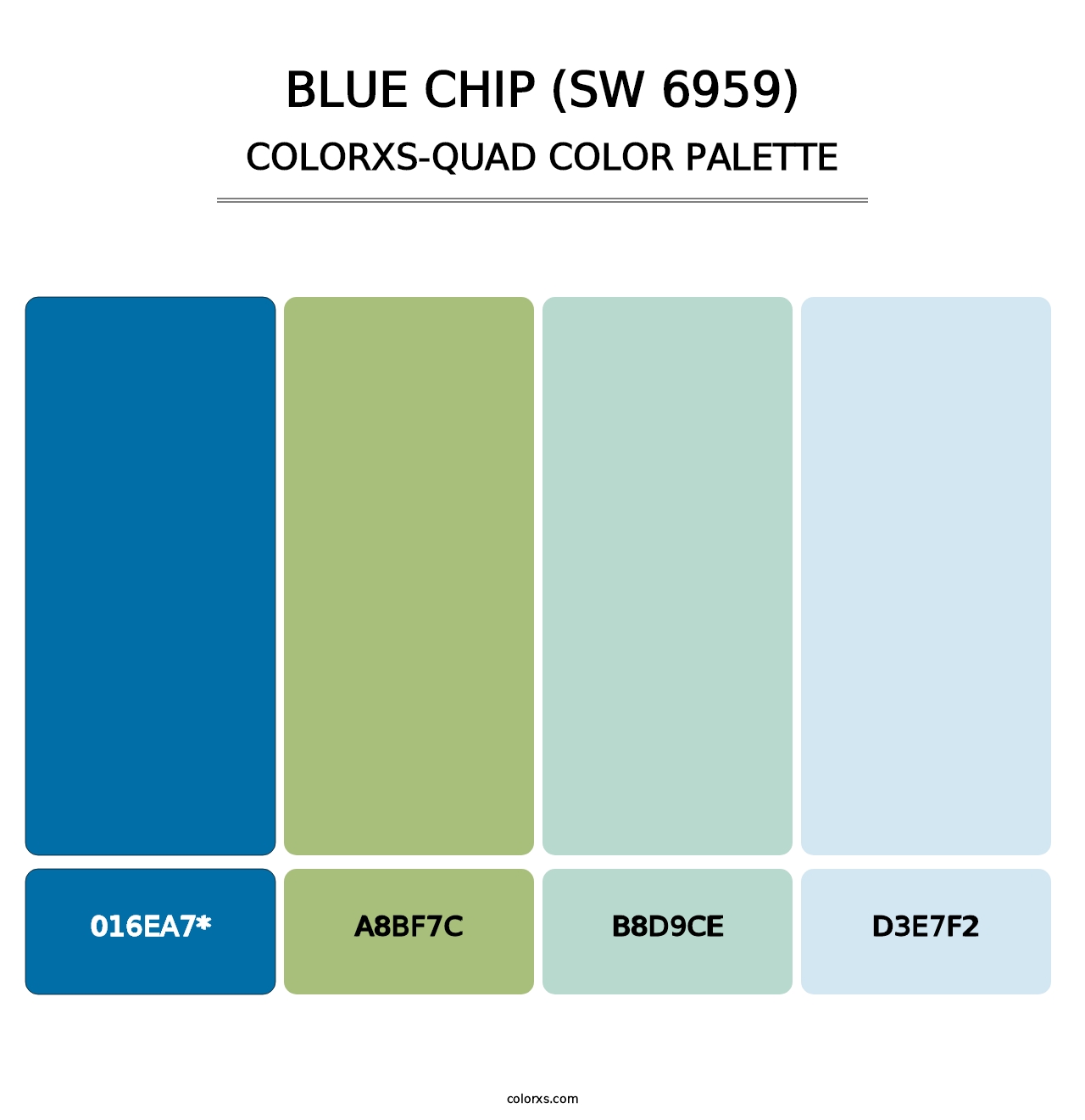 Blue Chip (SW 6959) - Colorxs Quad Palette