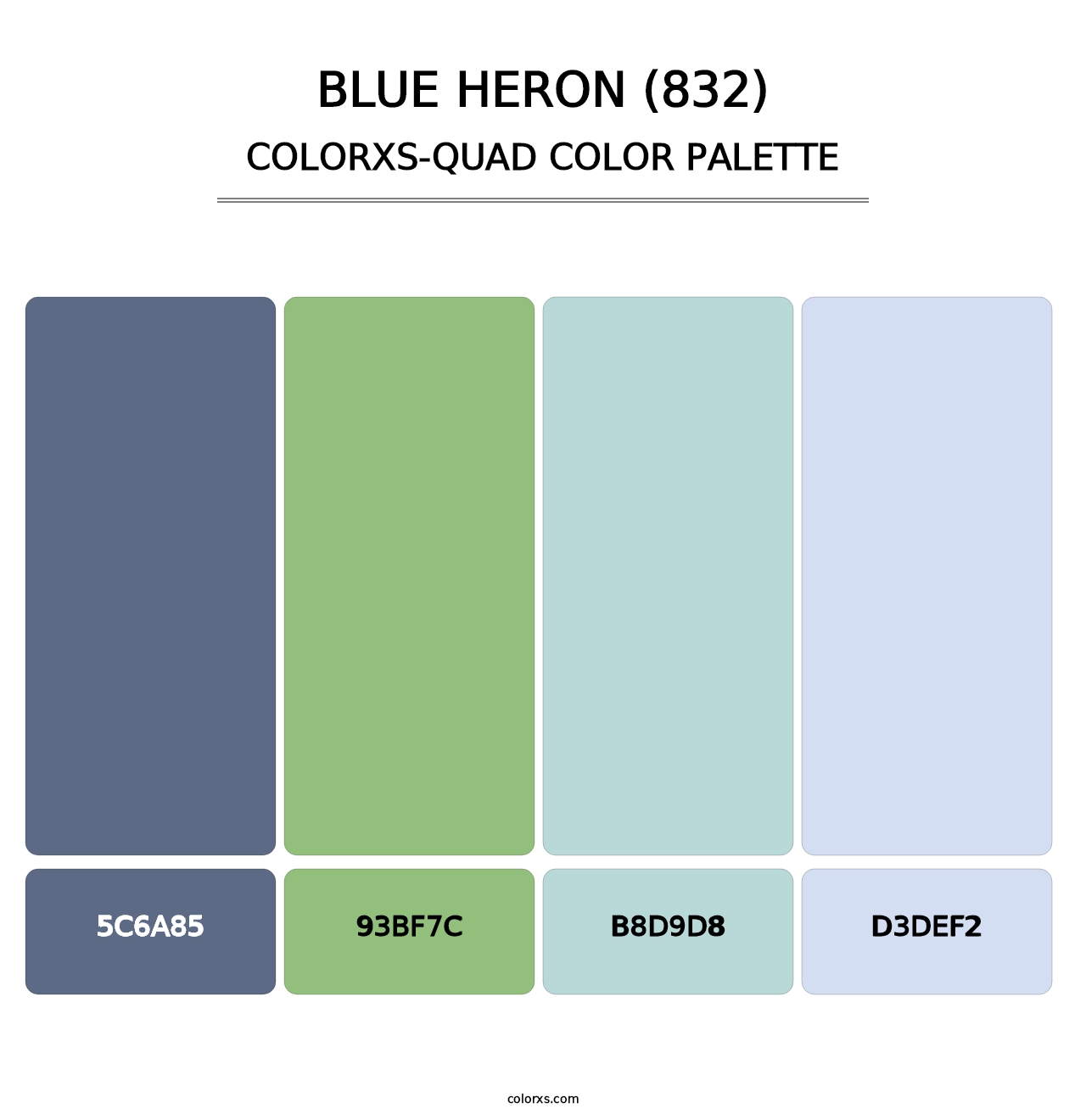 Blue Heron (832) - Colorxs Quad Palette