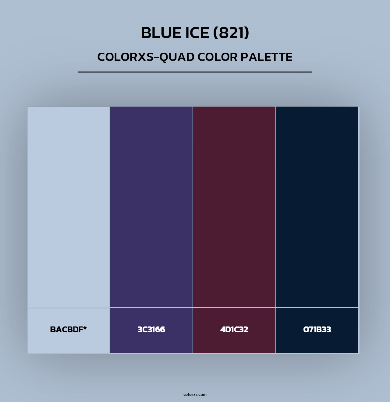 Blue Ice (821) - Colorxs Quad Palette
