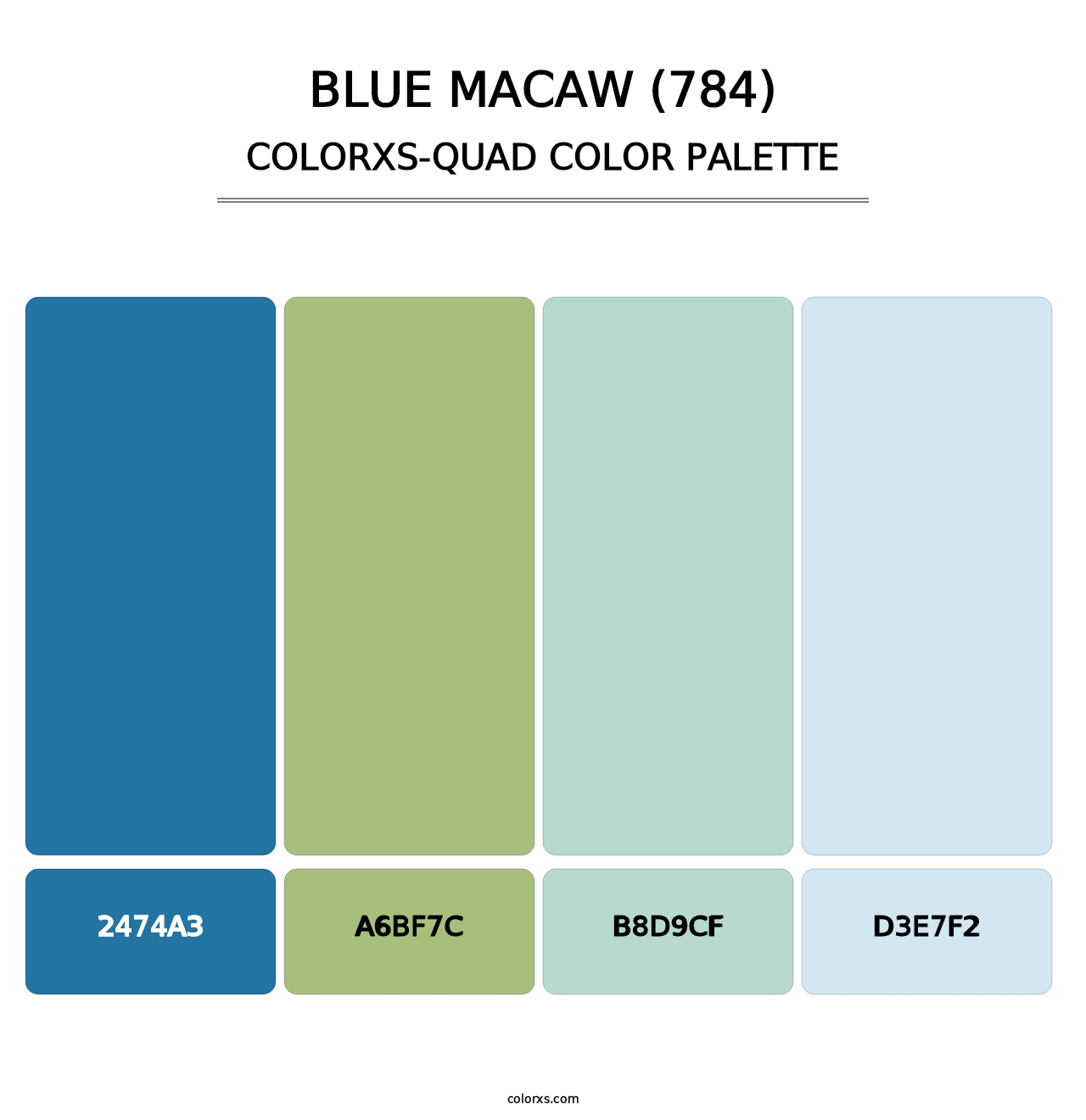 Blue Macaw (784) - Colorxs Quad Palette