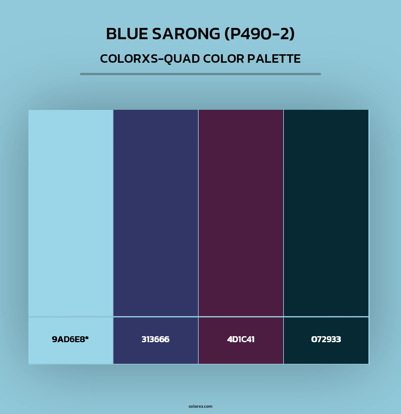 Blue Sarong (P490-2) - Colorxs Quad Palette