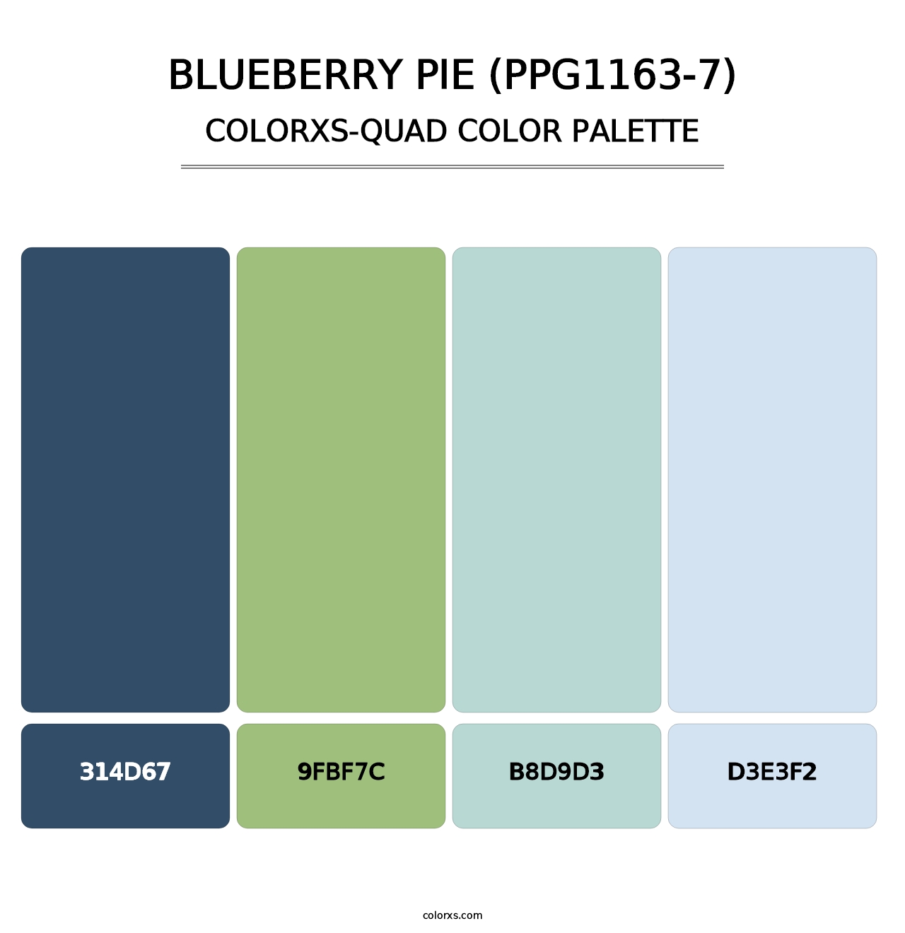 Blueberry Pie (PPG1163-7) - Colorxs Quad Palette