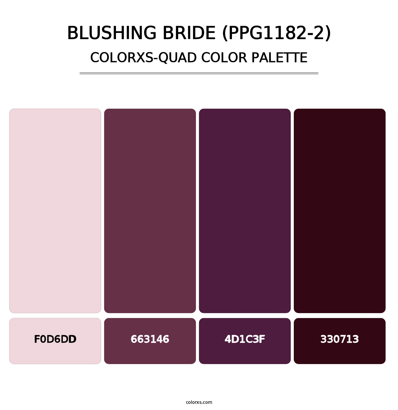 Blushing Bride (PPG1182-2) - Colorxs Quad Palette