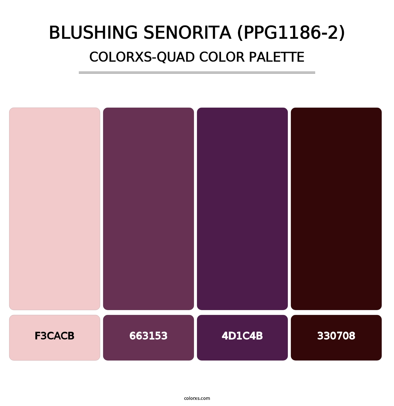 Blushing Senorita (PPG1186-2) - Colorxs Quad Palette