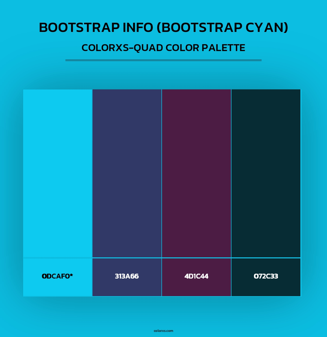Bootstrap Info (Bootstrap Cyan) - Colorxs Quad Palette