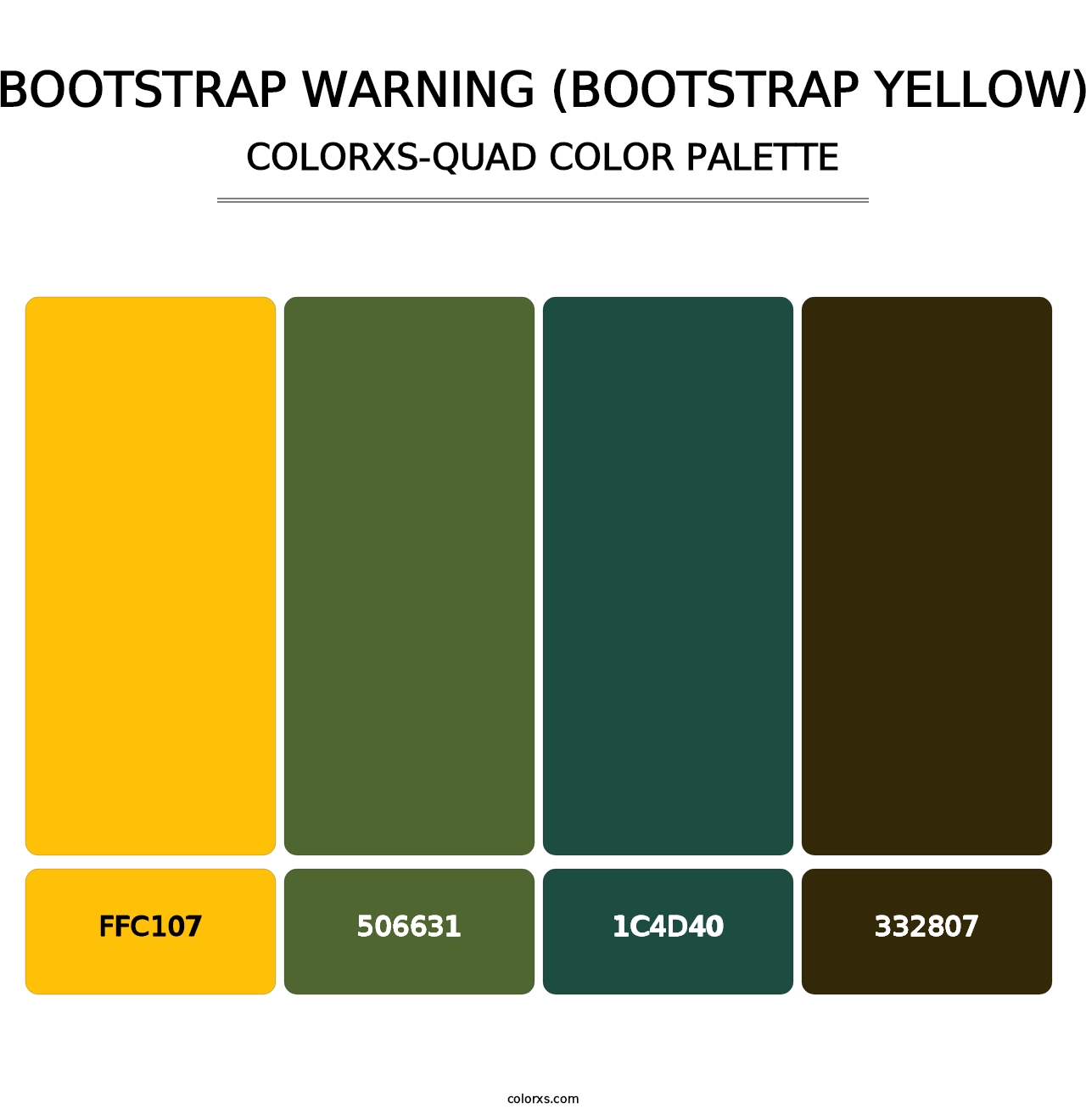 Bootstrap Warning (Bootstrap Yellow) - Colorxs Quad Palette